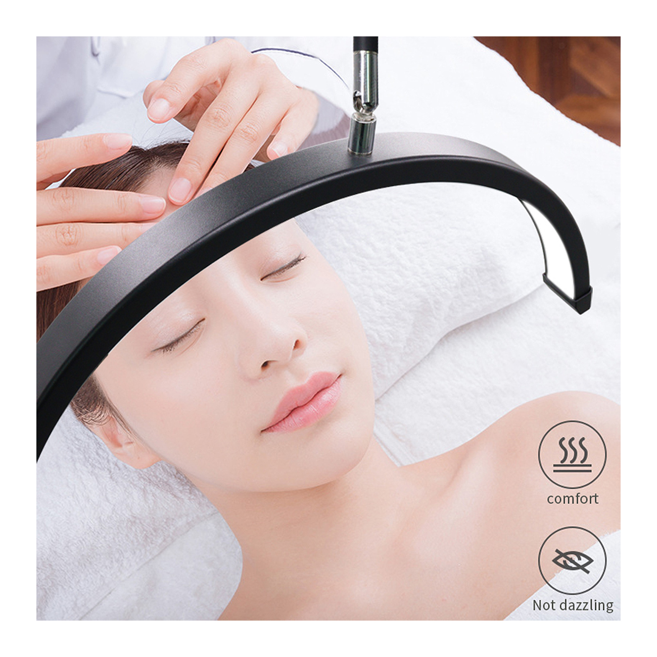 LED Beauty Stehlampe – 36W, höhenverstellbar & dimmbar Weiß oder Schwarz