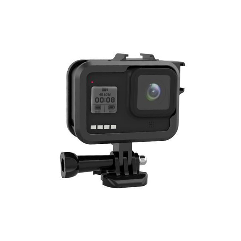 Schutzgehäuse Schutzrahmen Cage Für GoPro Hero 8 - Stabiler Cage mit 2 Blitzschuhen und Schieberahmen, Aluminium-Legierung Schutzgehäuse Schutzrahmen Cage Für GoPro Hero 8 - Stabiler Cage mit 2 Blitzschuhen und Schieberahmen, Aluminium-Legierung