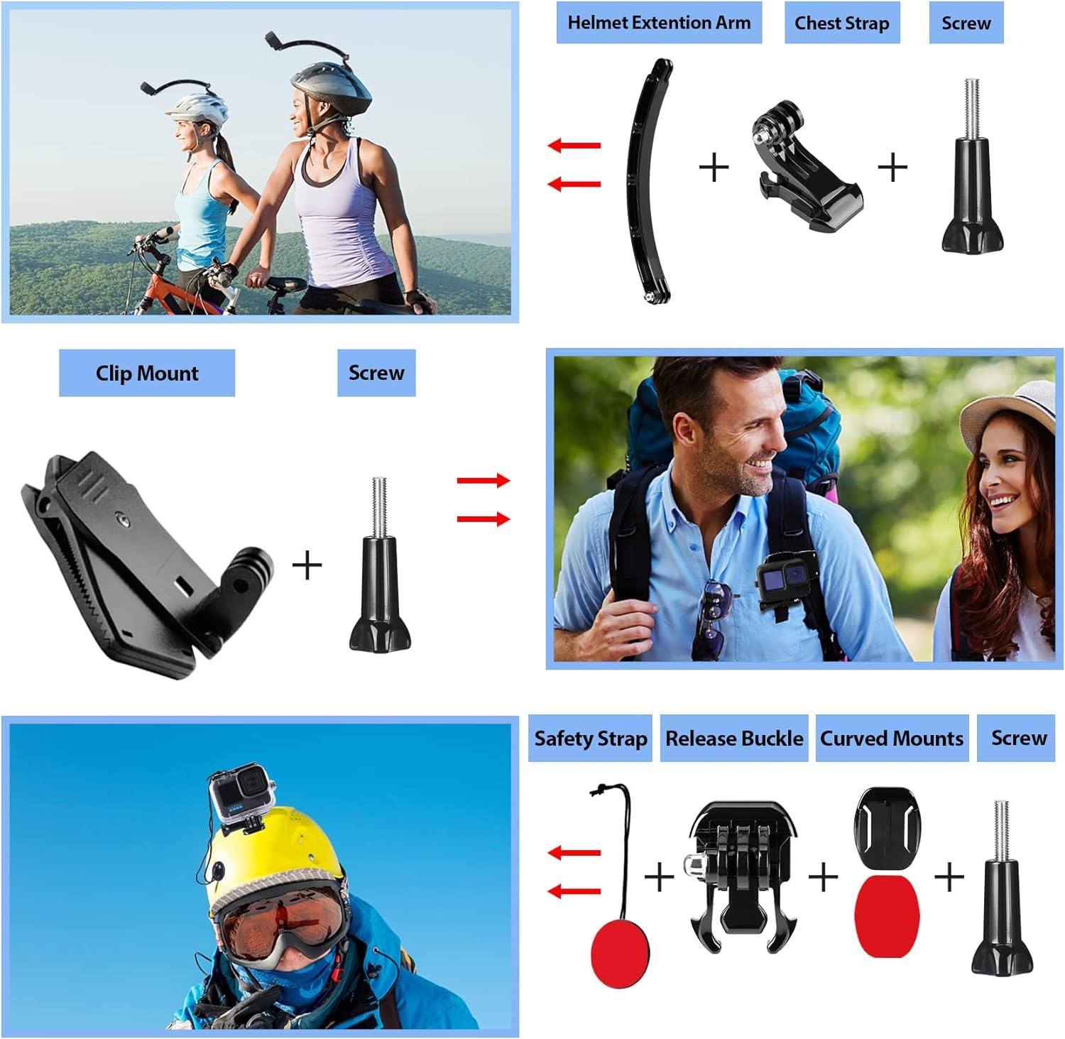 ayex GoPro Accessory Kit All-in-One Lösung für Ihre Abenteuer (Hero 11 10 & 9) ayex GoPro Accessory Kit All-in-One Lösung für Ihre Abenteuer (Hero 11 10 & 9)