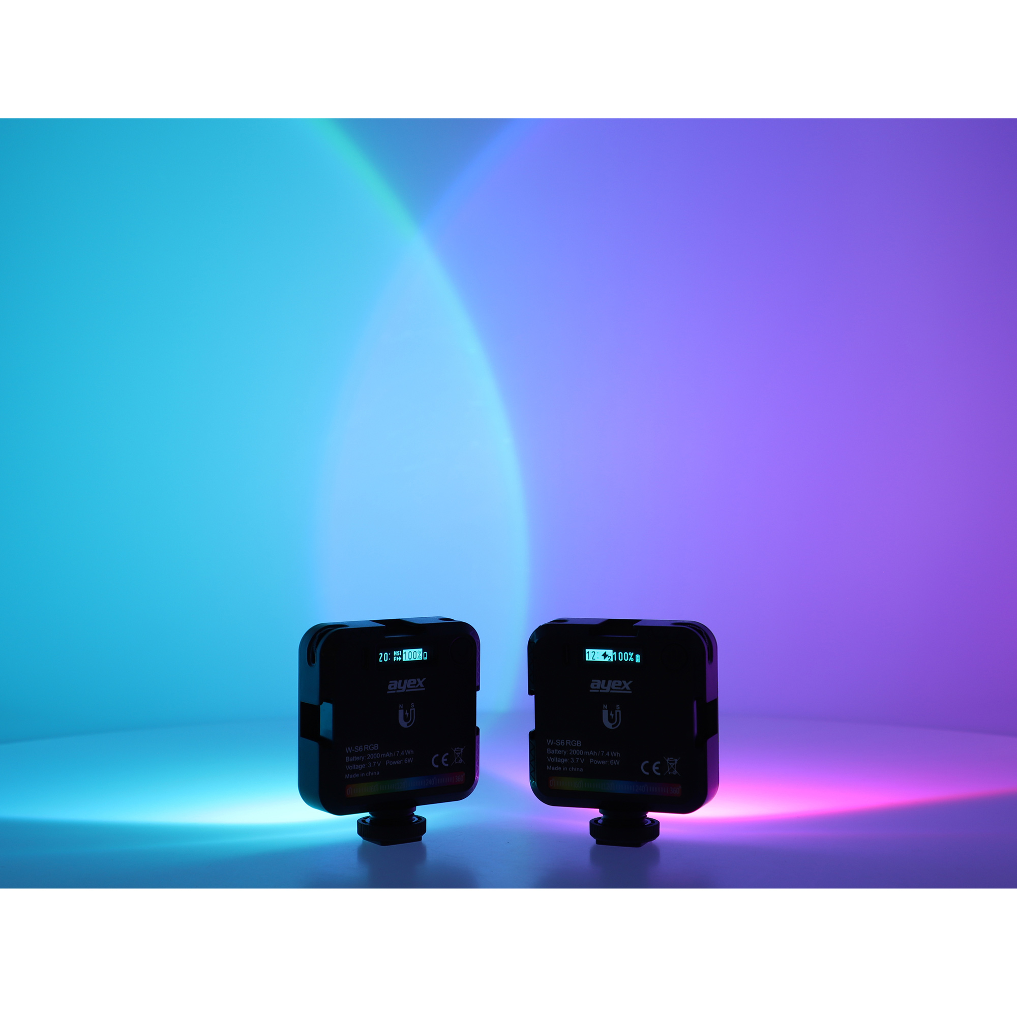 ayex RGB LED Ambiente Light 45 hocheffektiven Lichtperlen 2000mAh Akku wiederaufladbar Type-C W-S6 ayex RGB LED Ambiente Light 45 hocheffektiven Lichtperlen 2000mAh Akku wiederaufladbar Type-C W-S6