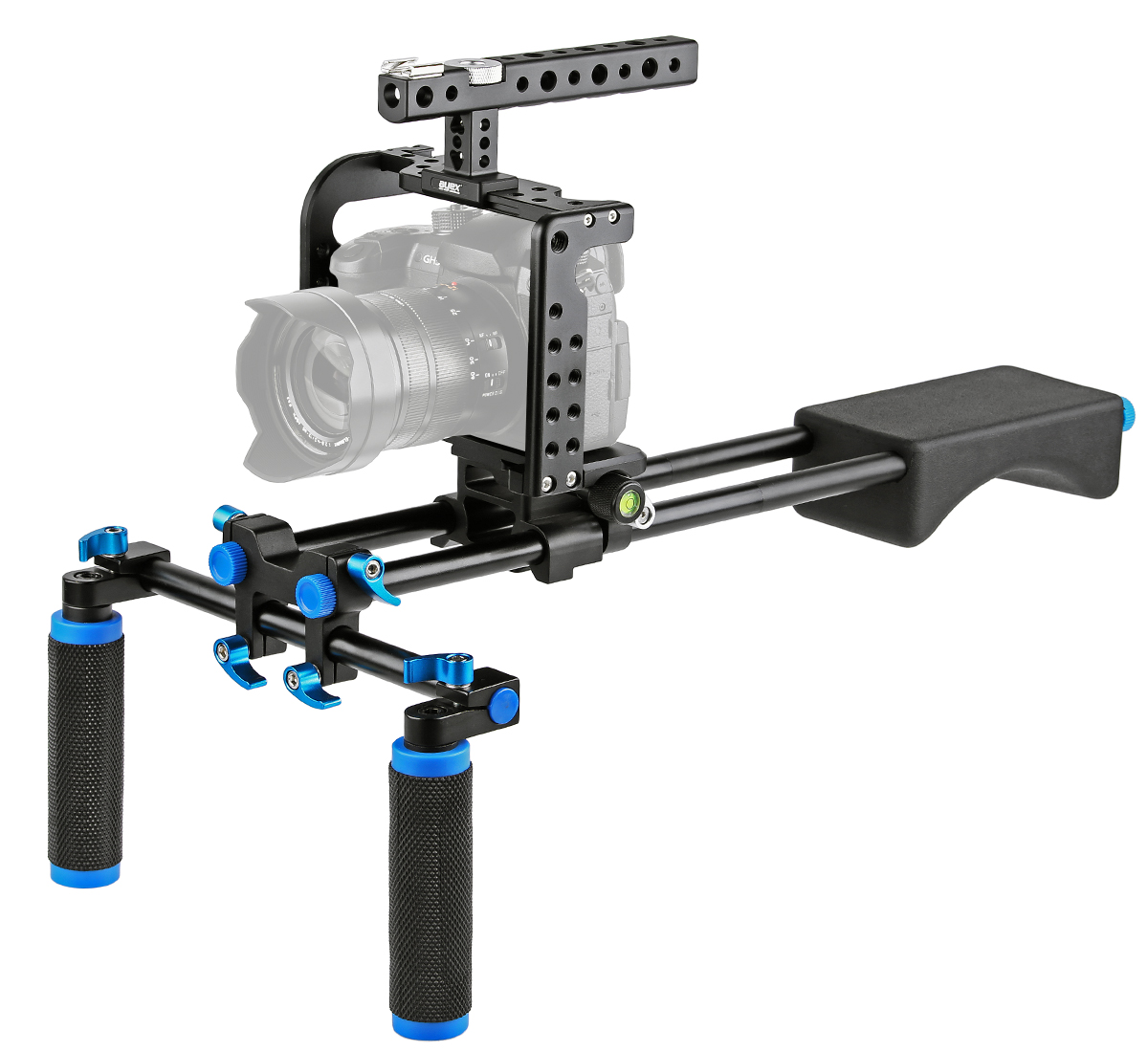ayex Schulterstativ Rig-Set inkl. Kamera Cage C7 für Panasonic Lumix DMC-GH5 ayex Schulterstativ Rig-Set inkl. Kamera Cage C7 für Panasonic Lumix DMC-GH5