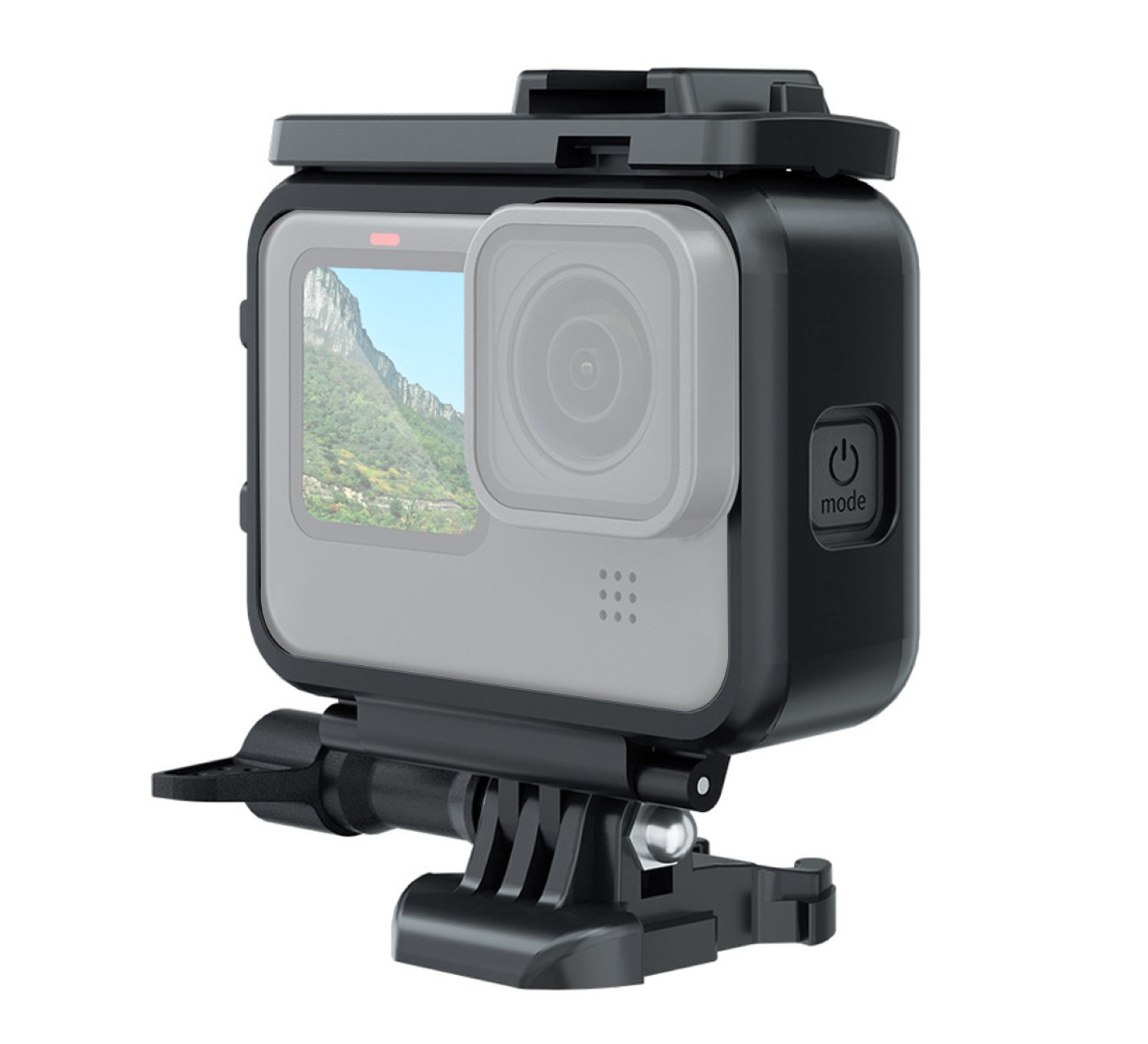 Schutzgehäuse Schutzrahmen Case Für GoPro Hero 9, 10 & 11 Robuster Case mit Blitzschuh und Schieberahmen Schutzgehäuse Schutzrahmen Case Für GoPro Hero 9, 10 & 11 Robuster Case mit Blitzschuh und Schieberahmen
