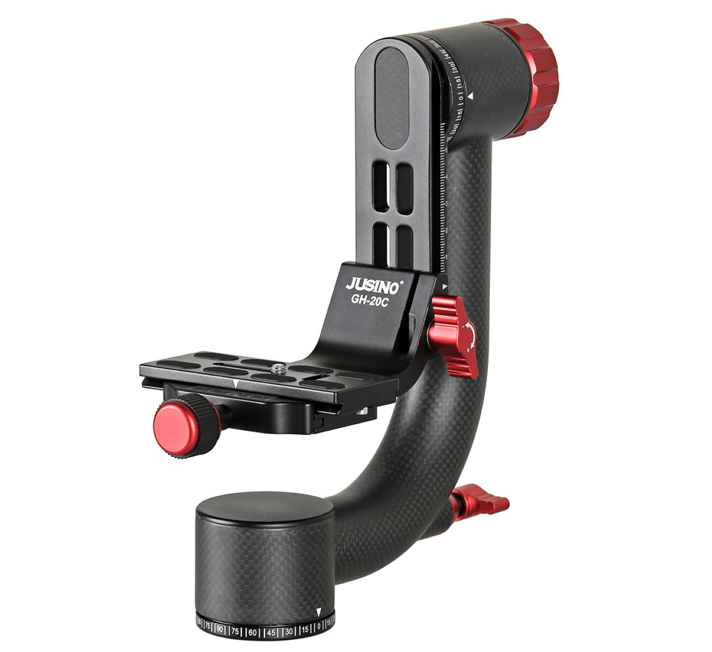 JUSINO Karbon Gimbalkopf großer Kardankopf für Teleobjektive mit gepolsterter Tasche Gimbal Head GH-20C JUSINO Karbon Gimbalkopf großer Kardankopf für Teleobjektive mit gepolsterter Tasche Gimbal Head GH-20C