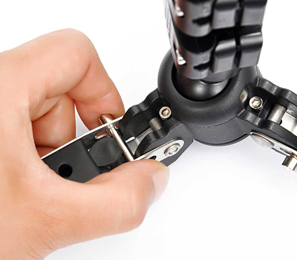 JUSINO VM-254E Monopod mit abnehmbarem Fuß/Tischstativ (Schnellspann-Clips) bis 6kg JUSINO VM-254E Monopod mit abnehmbarem Fuß/Tischstativ (Schnellspann-Clips) bis 6kg