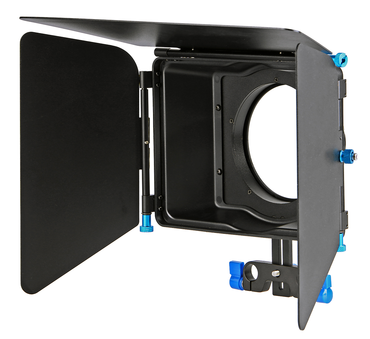 ayex D2-B Schulterstativ DSLR Rig mit verstellbarer Basisplatte, M4 Matte Box und Support Arm ayex D2-B Schulterstativ DSLR Rig mit verstellbarer Basisplatte, M4 Matte Box und Support Arm