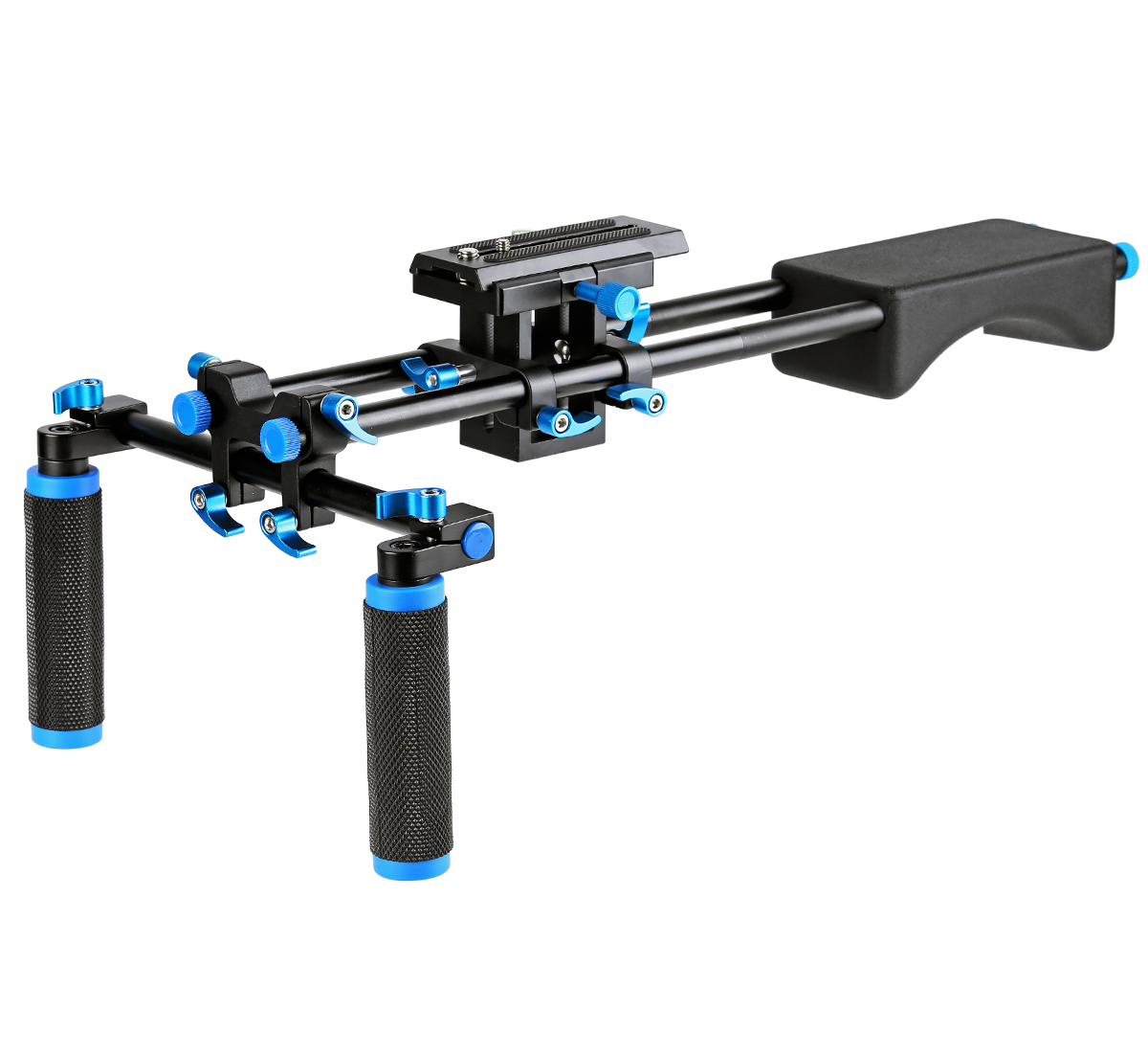ayex D2-C Schulterstativ DSLR Rig mit verstellbarer großer Basisplatte ayex D2-C Schulterstativ DSLR Rig mit verstellbarer großer Basisplatte