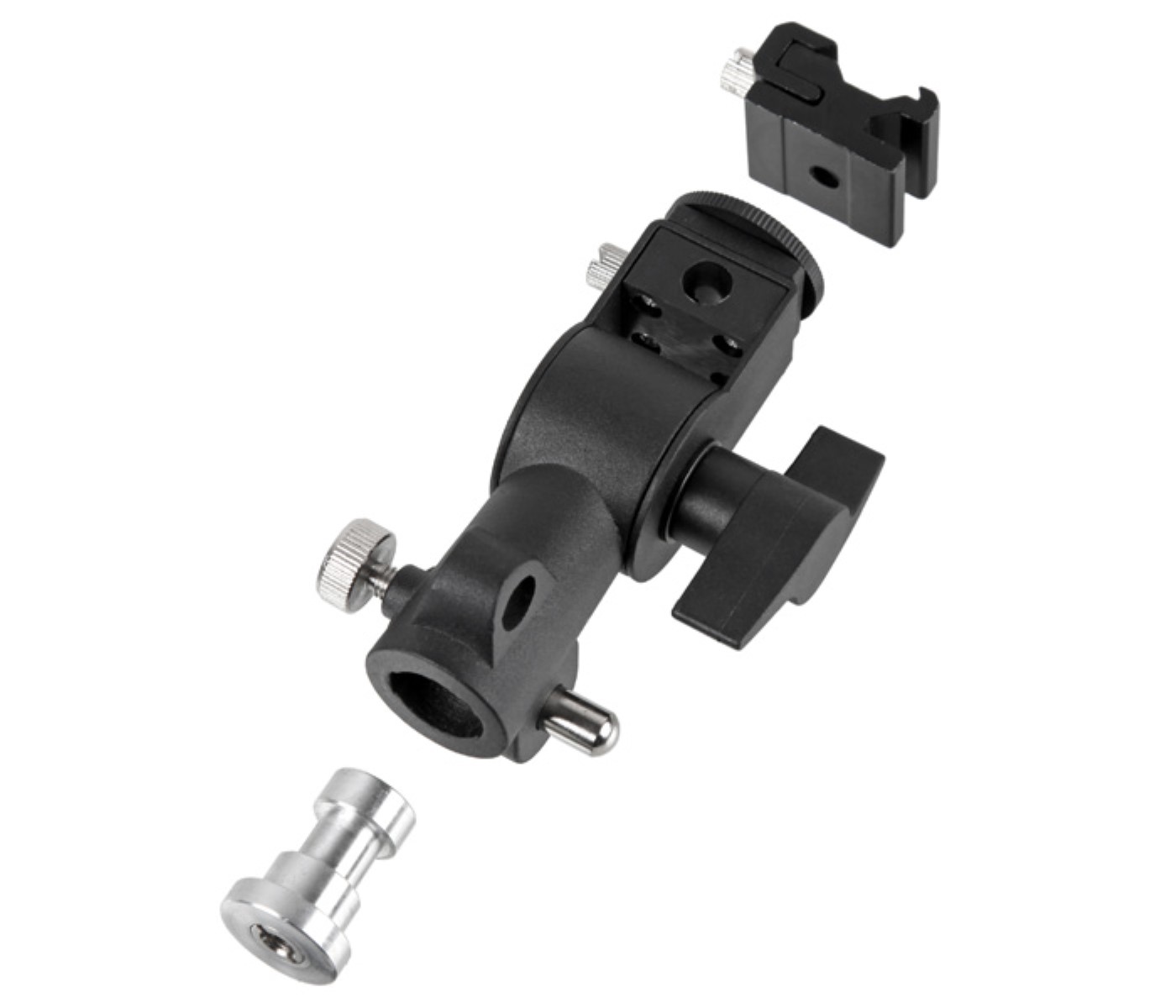 Blitz- und Schirmhalterung Schirmneiger mit Spigot- und Gewindeanschluss D Blitz- und Schirmhalterung Schirmneiger mit Spigot- und Gewindeanschluss D