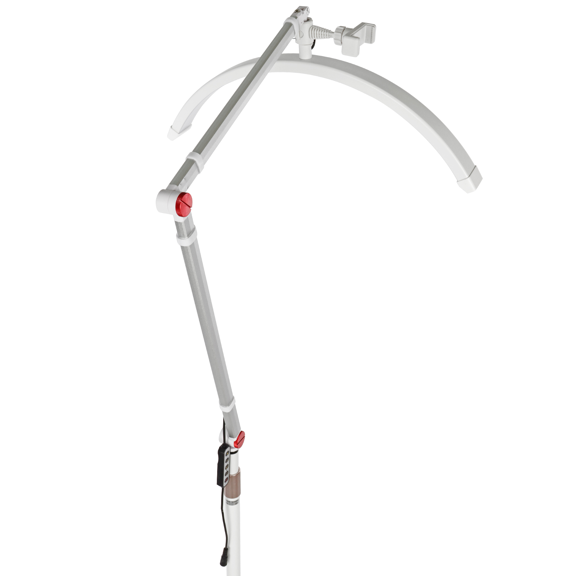 HD-M600X_03.jpg LED Halbmondlampe Beauty Light Duale Farbtemperatur 4 Räder Arm Aluminium