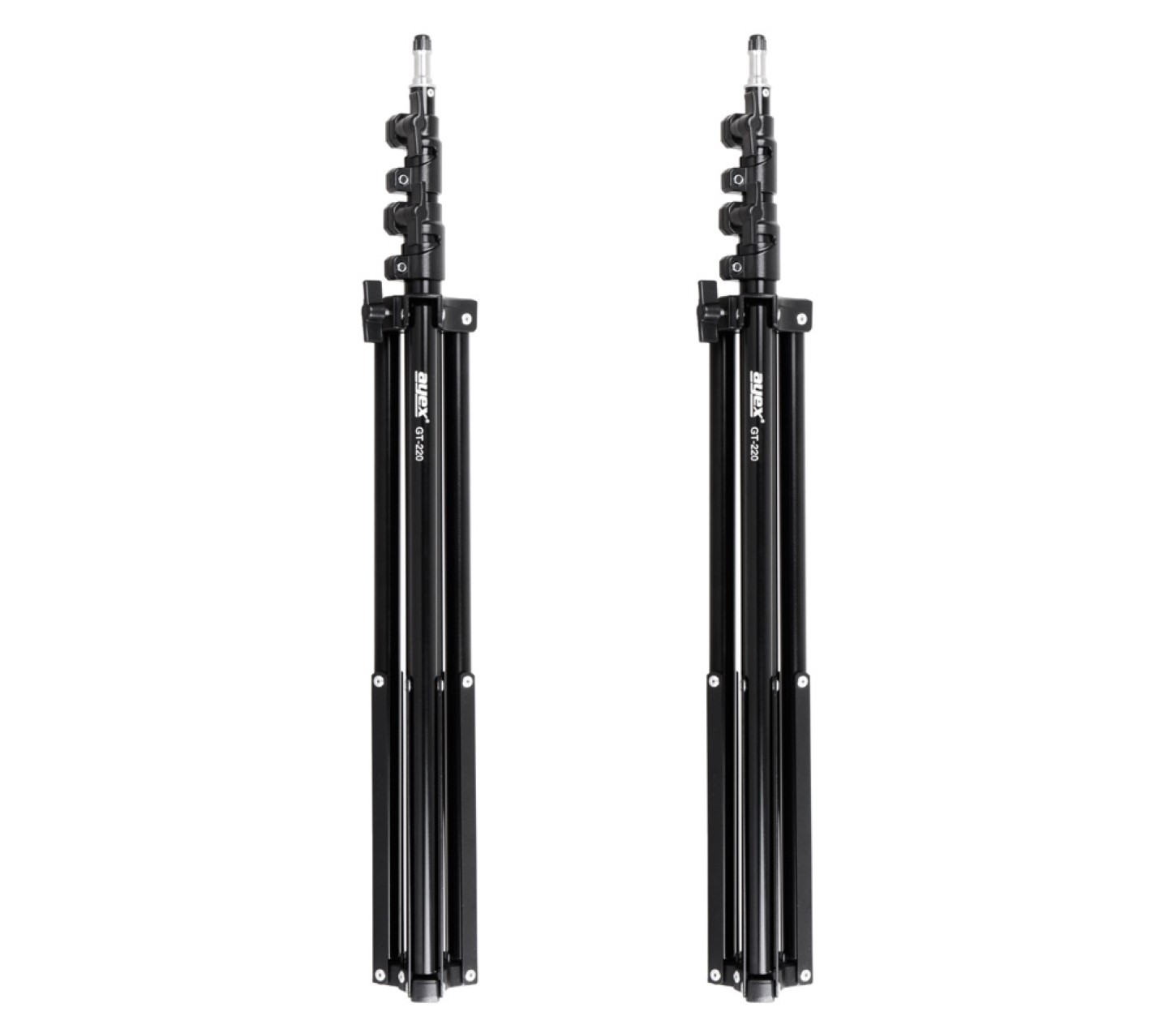 2 x Lampenstative mit Luftdämpfung ayex GT-Serie 220 oder 280cm 2 x Lampenstative mit Luftdämpfung ayex GT-Serie 220 oder 280cm