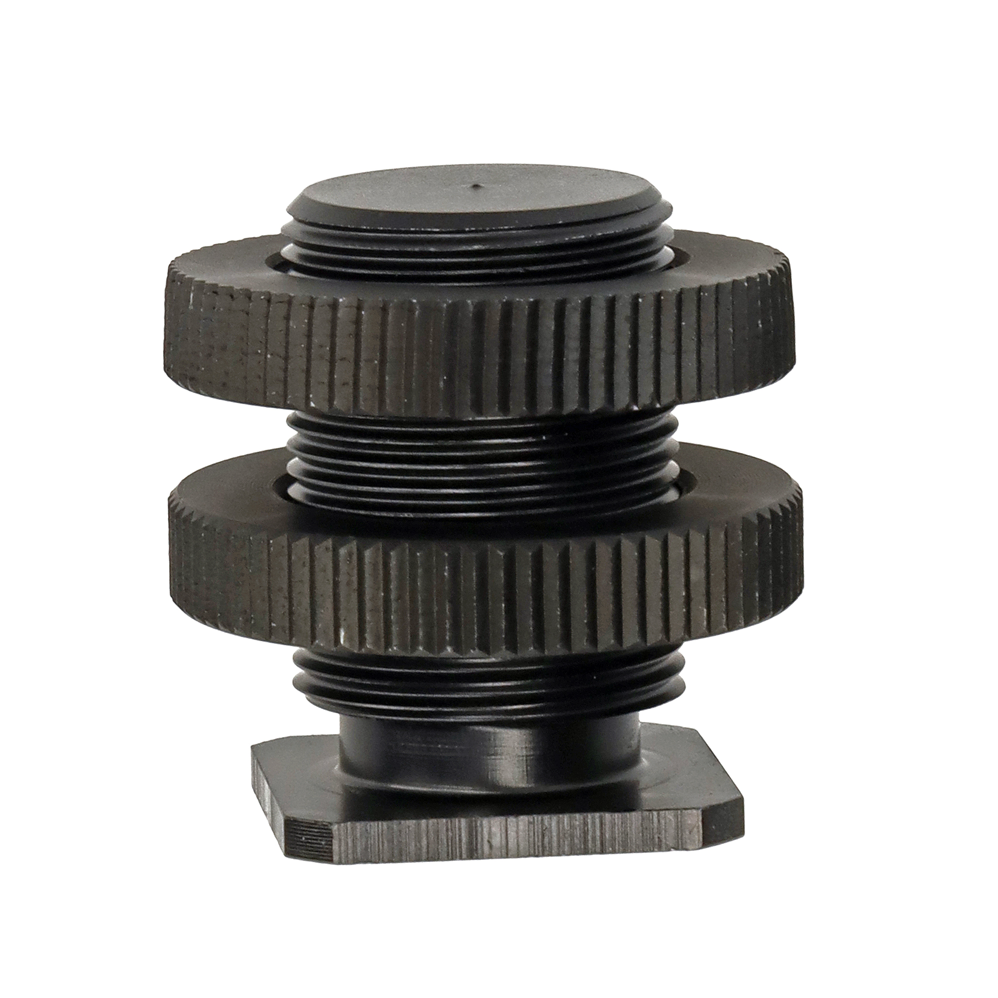 Adapter-Schraube mit 1/4 Zoll Innengewinde & 5/8 Zoll Außengewinde mit 2 Rädelschrauben Adapter-Schraube mit 1/4 Zoll Innengewinde & 5/8 Zoll Außengewinde mit 2 Rädelschrauben