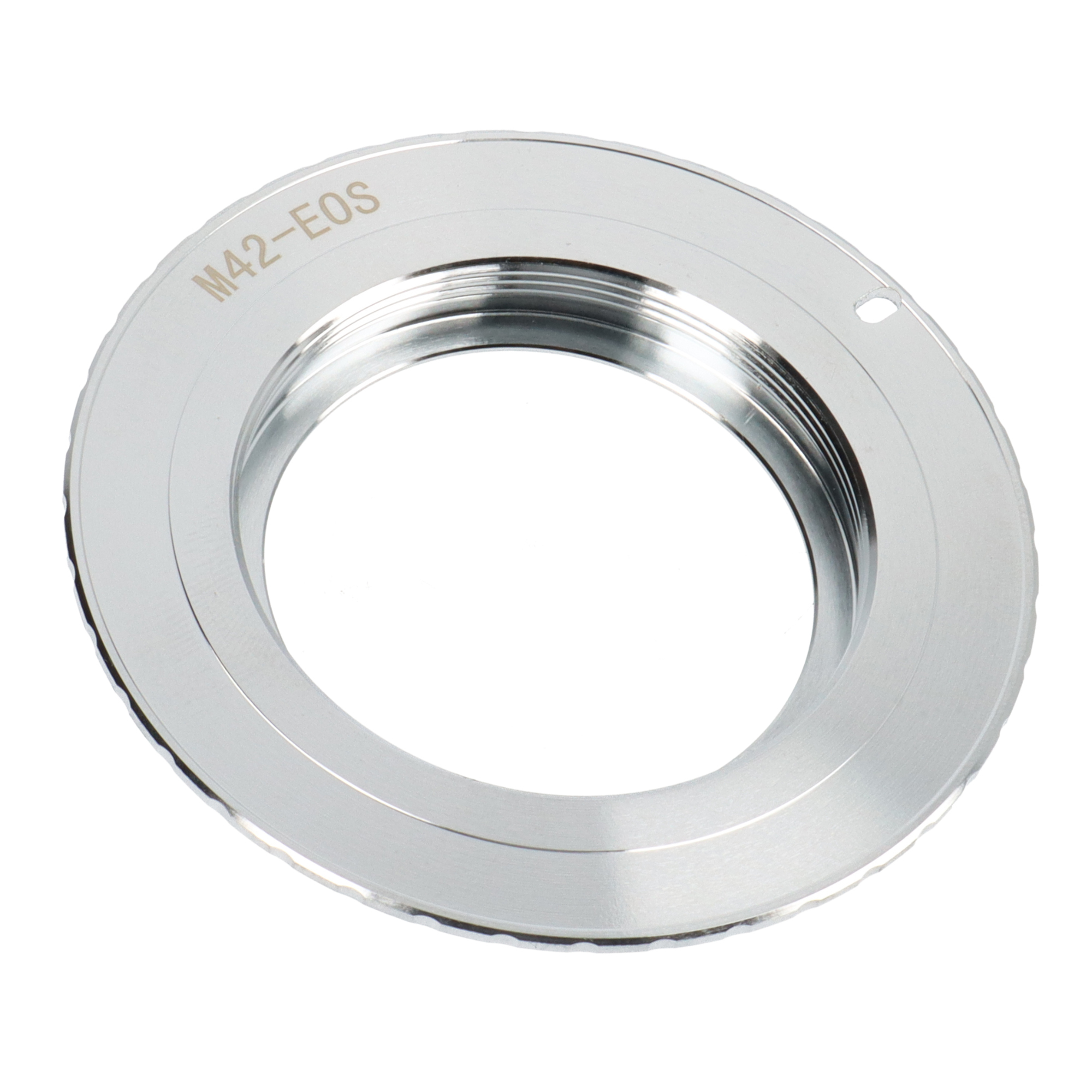 Objektivadapter für M42 Objektive an Canon EOS aus verchromtem Messing Objektivadapter für M42 Objektive an Canon EOS aus verchromtem Messing
