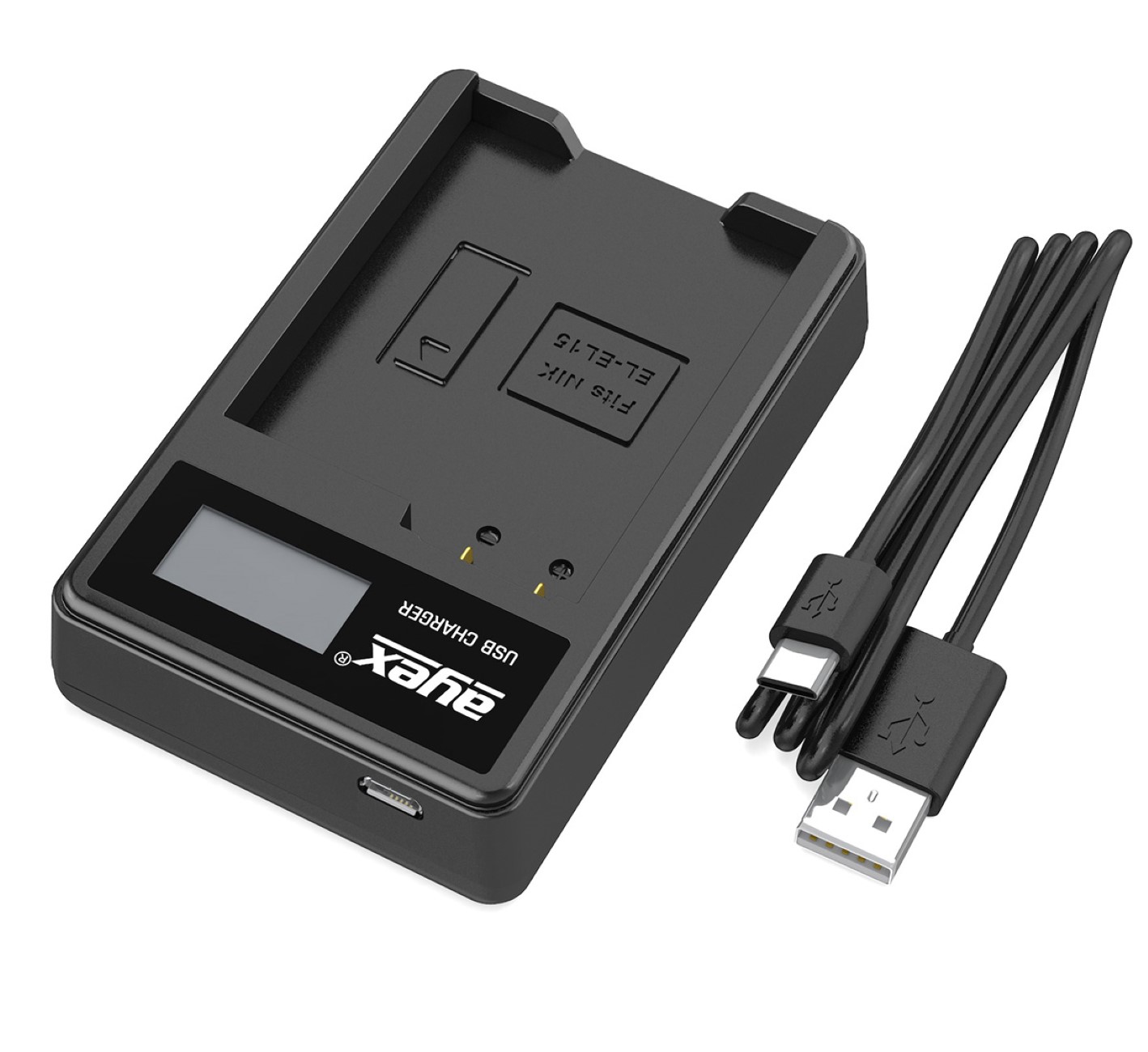 USB Ladegerät für Nikon EN-EL15 Akkus beleuchtetes Display Ladestandanzeige USB Ladegerät für Nikon EN-EL15 Akkus beleuchtetes Display Ladestandanzeige