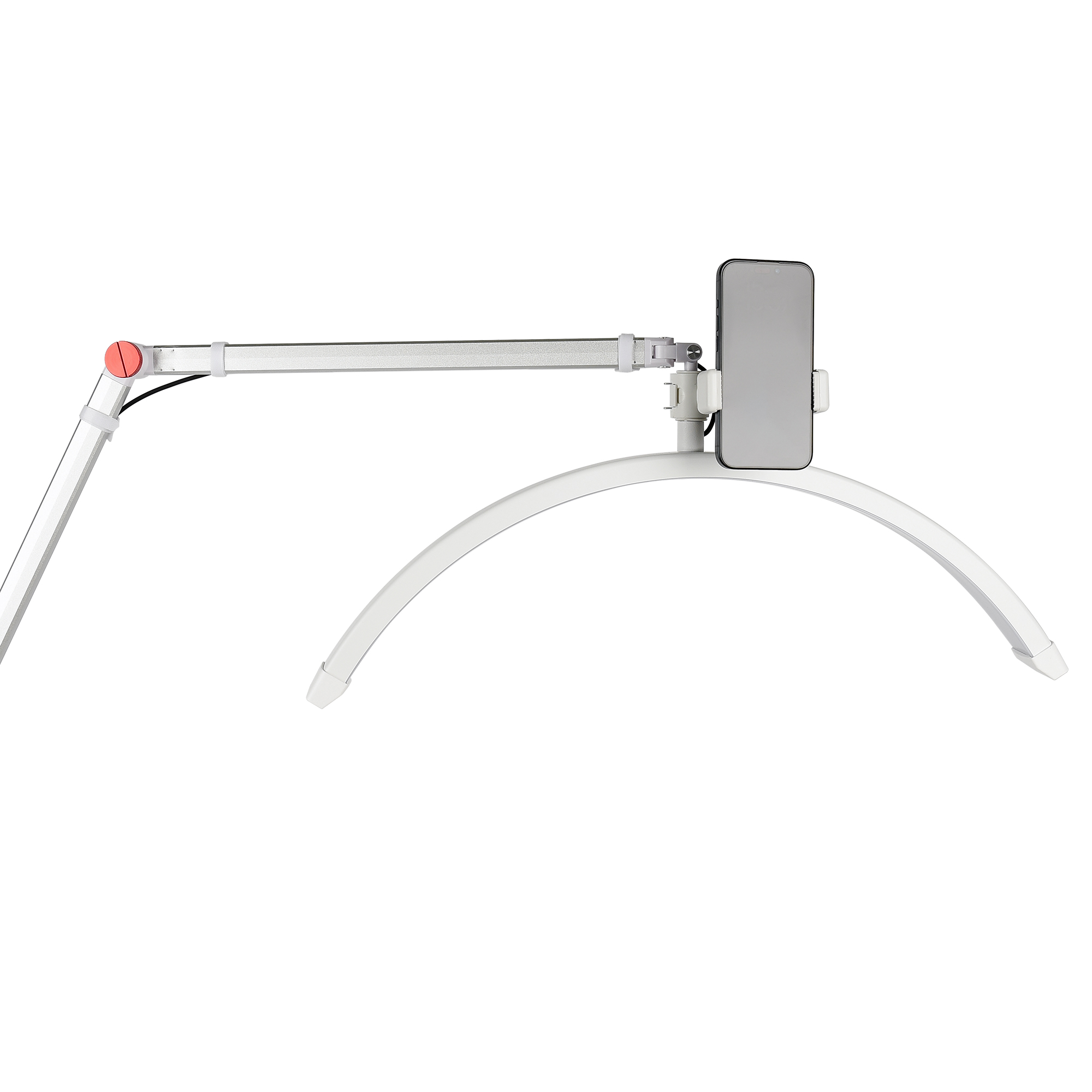 HD-M600X_05.jpg LED Halbmondlampe Beauty Light Duale Farbtemperatur 4 Räder Arm Aluminium