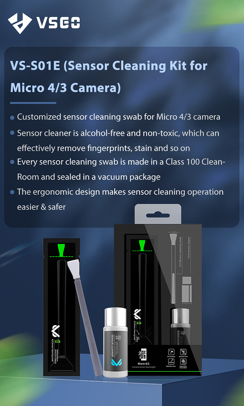 4/3 Sensor Cleaning Kit for Mirrorless MILC and ILDC Cameras für Kamerareinigung 4/3 Sensor Cleaning Kit for Mirrorless MILC and ILDC Cameras für Kamerareinigung