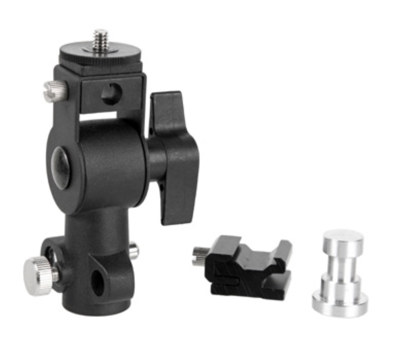 Blitz- und Schirmhalterung Schirmneiger mit Spigot- und Gewindeanschluss D Blitz- und Schirmhalterung Schirmneiger mit Spigot- und Gewindeanschluss D