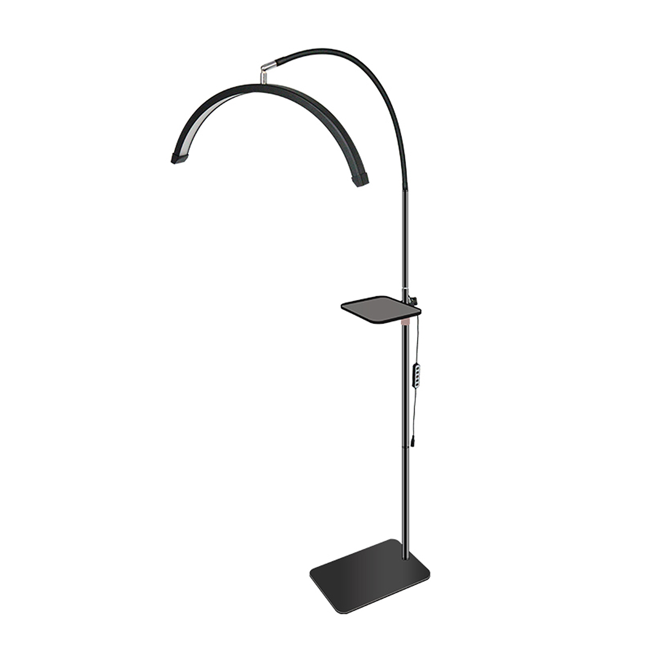 LED Beauty Stehlampe – 36W, höhenverstellbar & dimmbar Weiß oder Schwarz