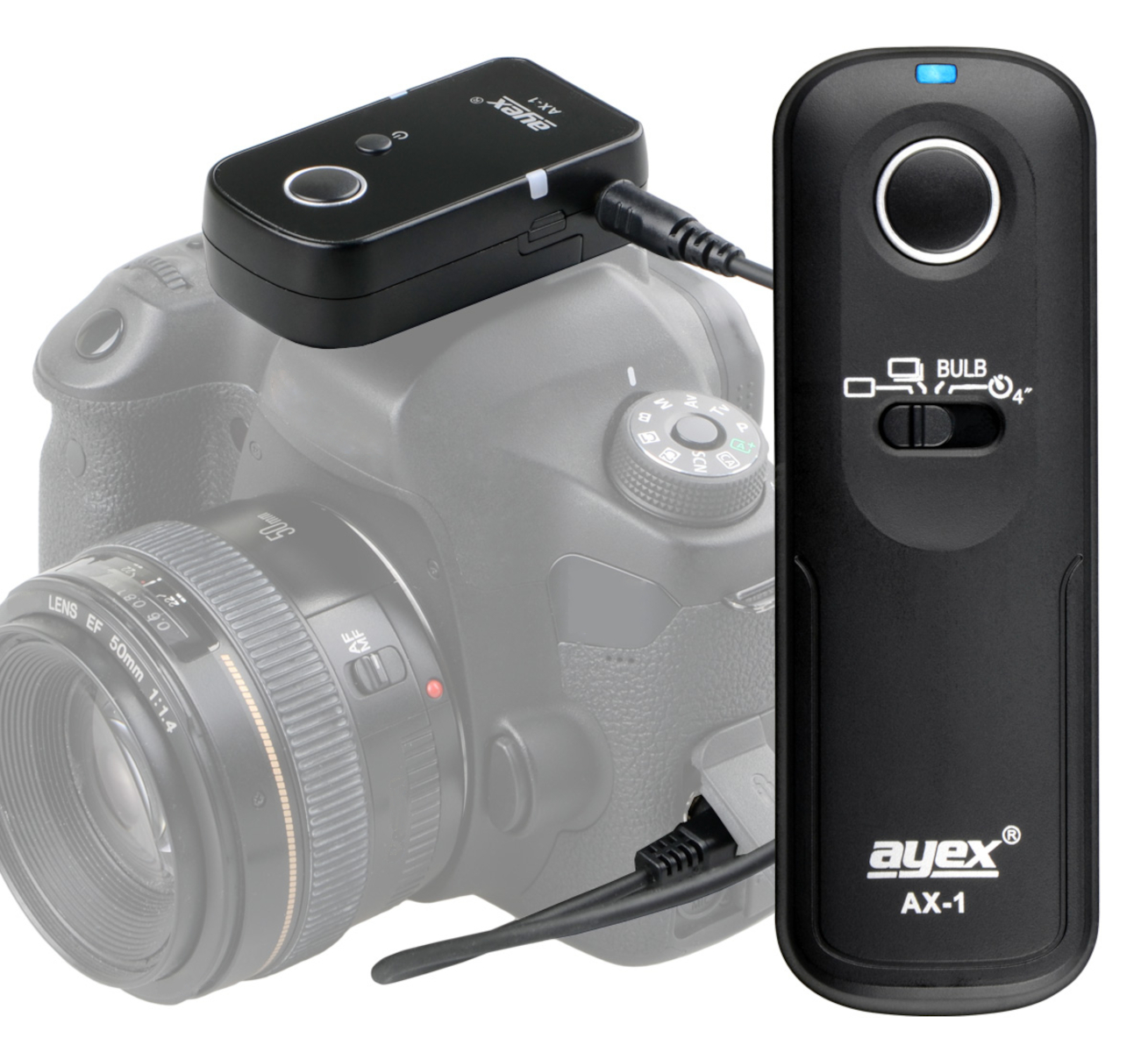 Funk Fernauslöser AX-1 DC0 zB Nikon Z9 Z8 D850 D700 D5 D4S D3 Auslösung Serie Bulb Delay