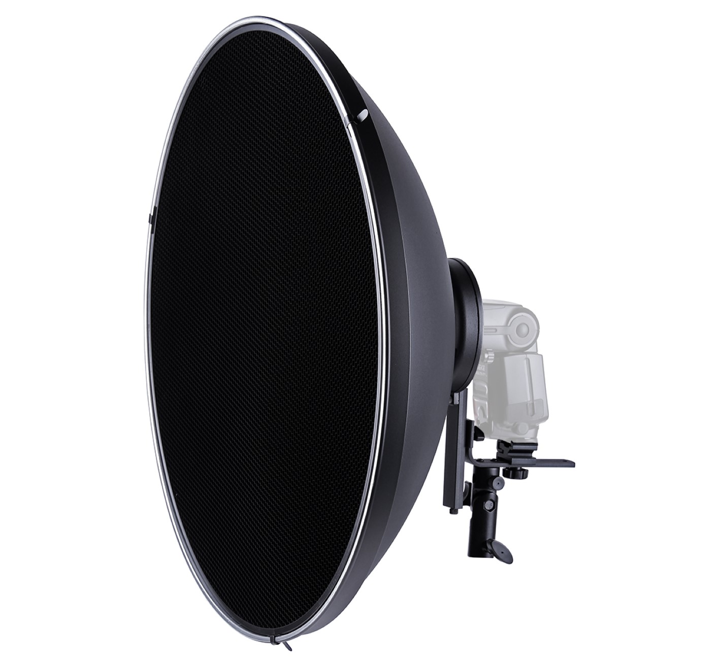 ayex Beauty Dish Lichtformer 55cm mit Systemblitz-Halter inkl. Wabenvorsatz und Diffusor