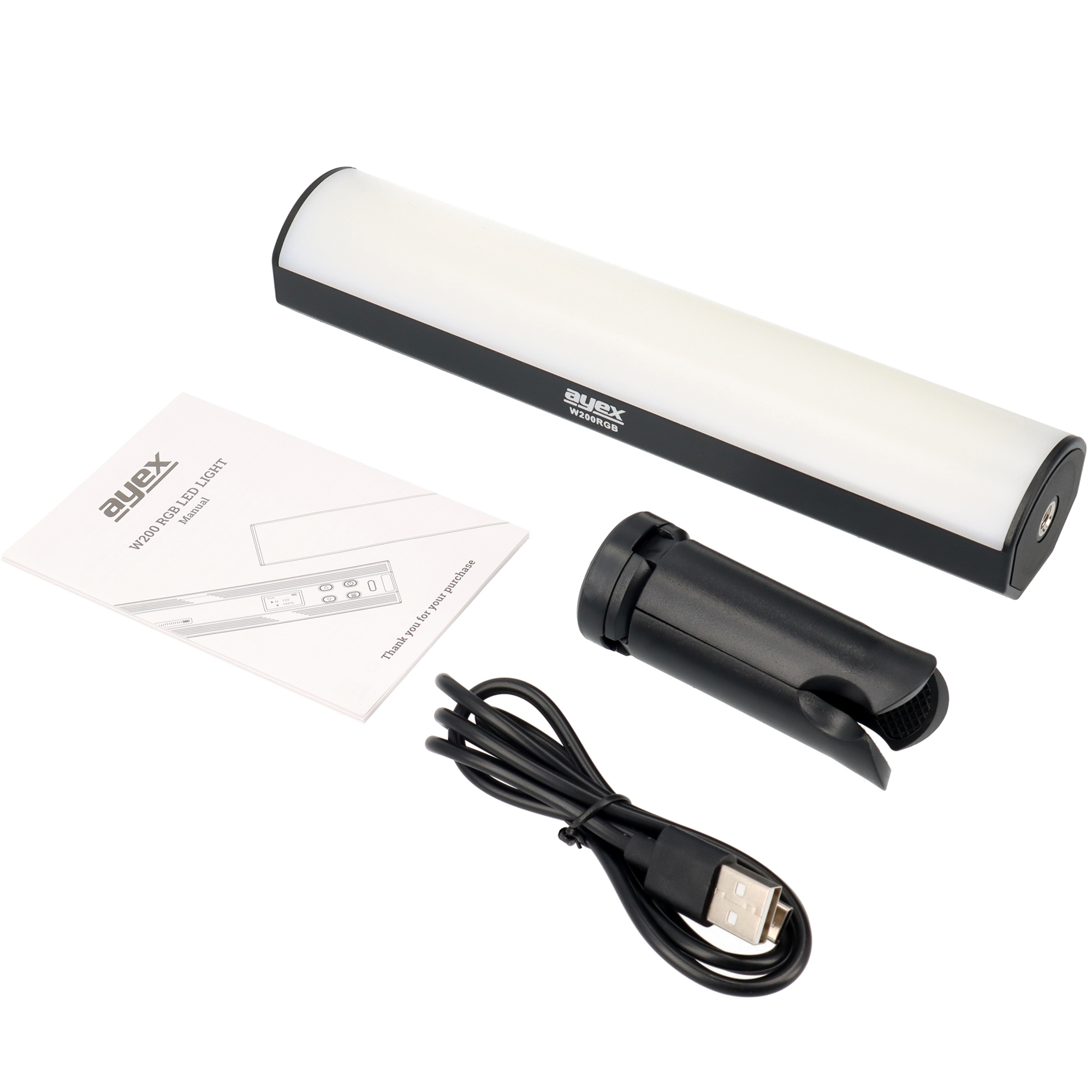 RGB LED Videolichtstab rundförmig mit 184 universellen Lichtperlen 3000mAh Akku ladbar über USB-C RGB LED Videolichtstab rundförmig mit 184 universellen Lichtperlen 3000mAh Akku ladbar über USB-C
