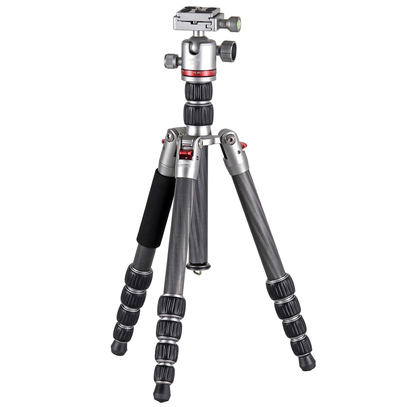 JUSINO Karbon Stativ leicht kompakt Monopod-Funktion bis 130,5cm 5kg + Kugelkopf TK-225 SC GT-30 JUSINO Karbon Stativ leicht kompakt Monopod-Funktion bis 130,5cm 5kg + Kugelkopf TK-225 SC GT-30