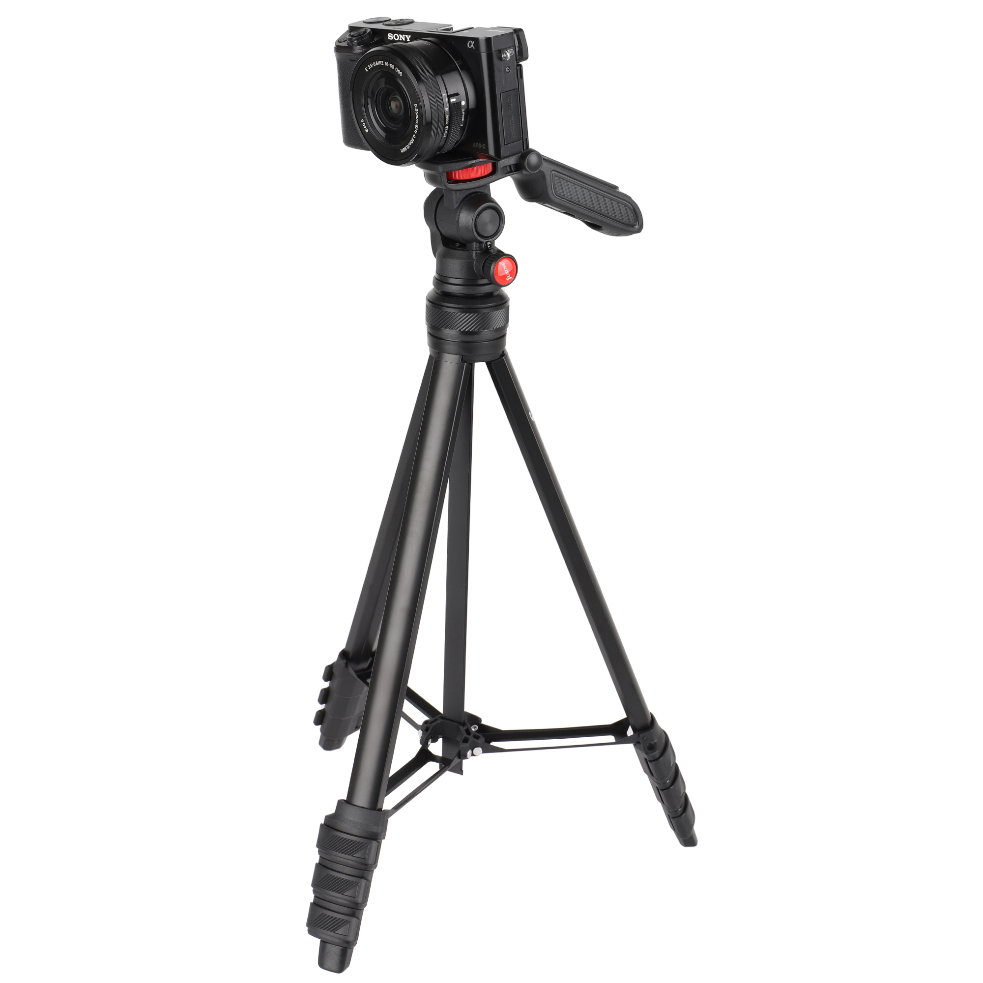 JUSINO leichtes Traveller Stativ 4 Segmente bis 139cm Aluminium 2,5kg belastbar JUSINO leichtes Traveller Stativ 4 Segmente bis 139cm Aluminium 2,5kg belastbar