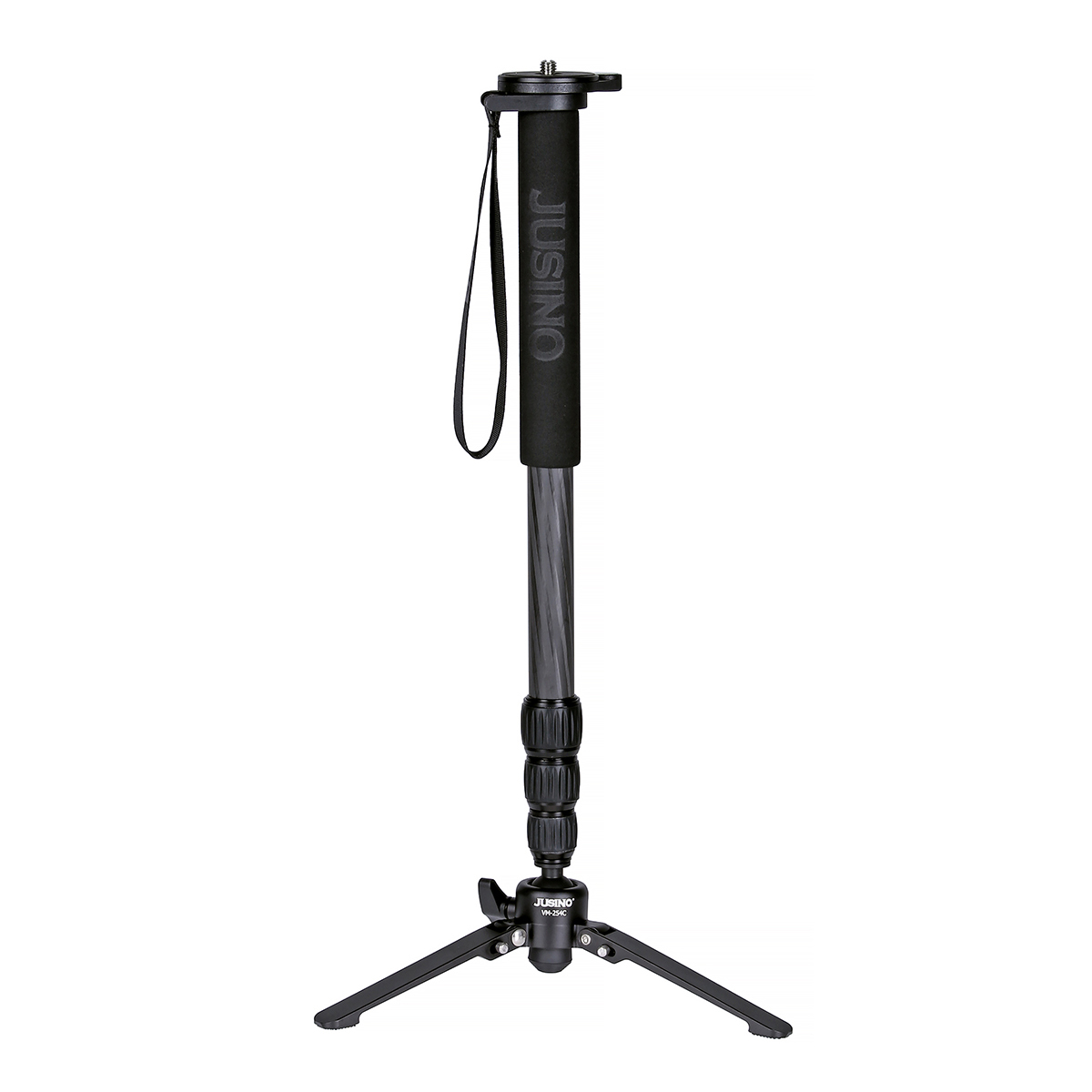 JUSINO Karbon Monopod mit abnehmbarem Fuß/Tischstativ Schnelldrehverschlüsse bis 153cm/6kg VM-254C JUSINO Karbon Monopod mit abnehmbarem Fuß/Tischstativ Schnelldrehverschlüsse bis 153cm/6kg VM-254C
