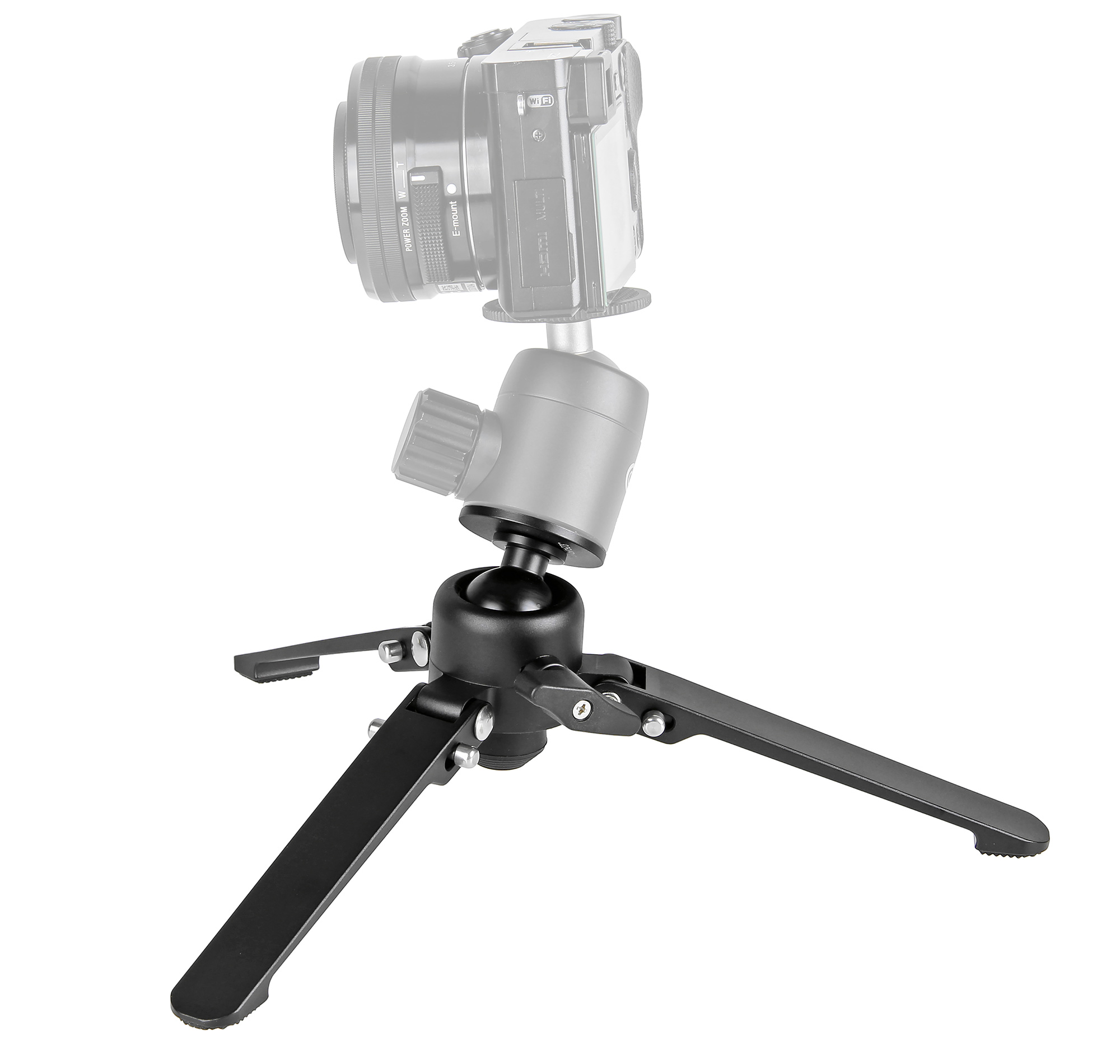Monopod-Fuß Standspinne mit arretierbarem Kugelgelenk, auch als Tischstativ verwendbar Monopod-Fuß Standspinne mit arretierbarem Kugelgelenk, auch als Tischstativ verwendbar