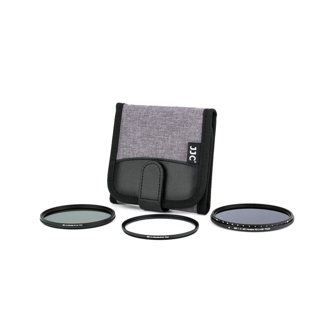 Faltbare Filtertasche für 3 Filter bis 95mm Durchmesser Grau Faltbare Filtertasche für 3 Filter bis 95mm Durchmesser Grau