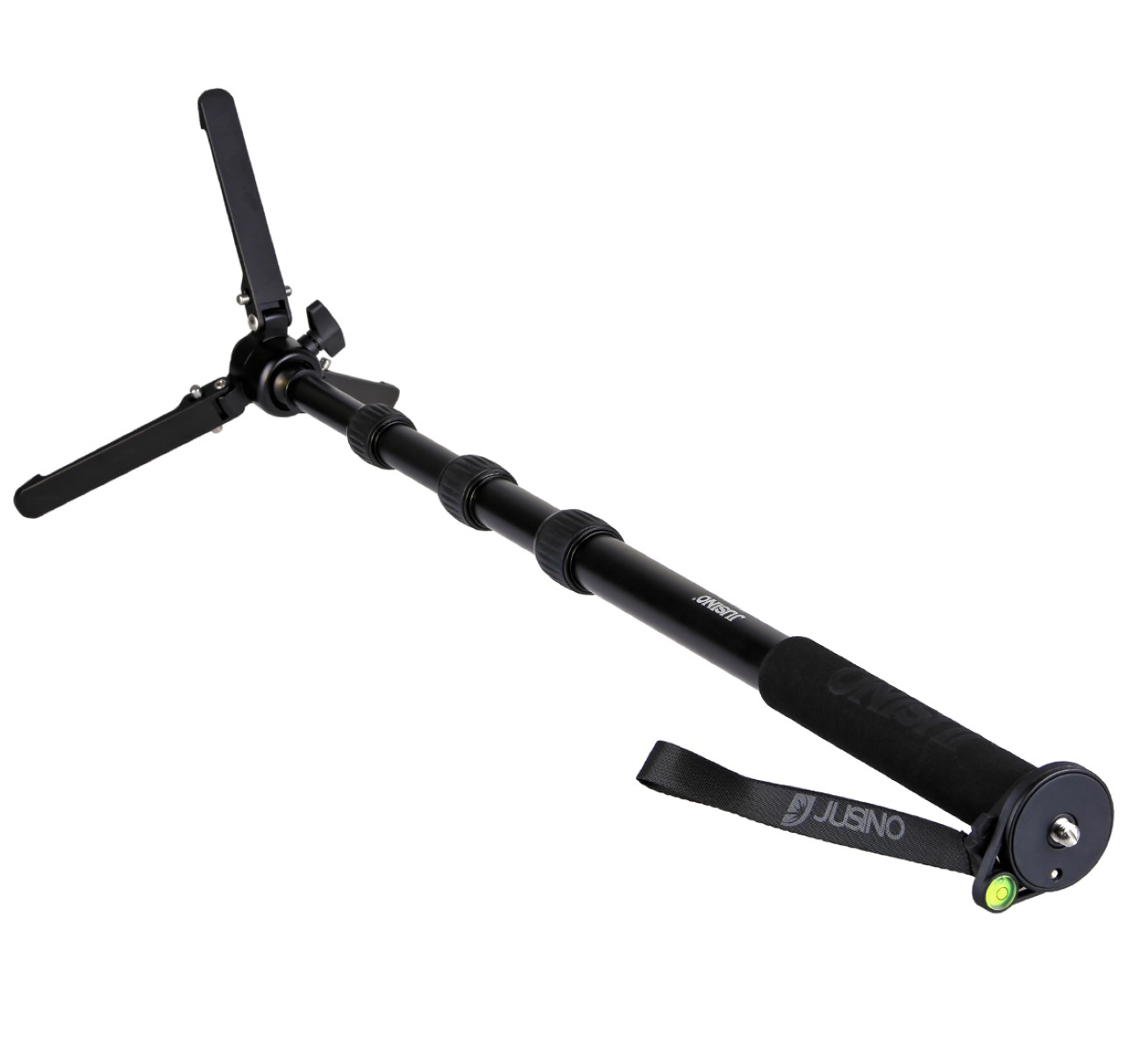 JUSINO Aluminium-Monopod mit abnehmbarem Fuß Tischstativ Schnelldrehverschlüsse bis 164cm 10kg VM-284 JUSINO Aluminium-Monopod mit abnehmbarem Fuß Tischstativ Schnelldrehverschlüsse bis 164cm 10kg VM-284