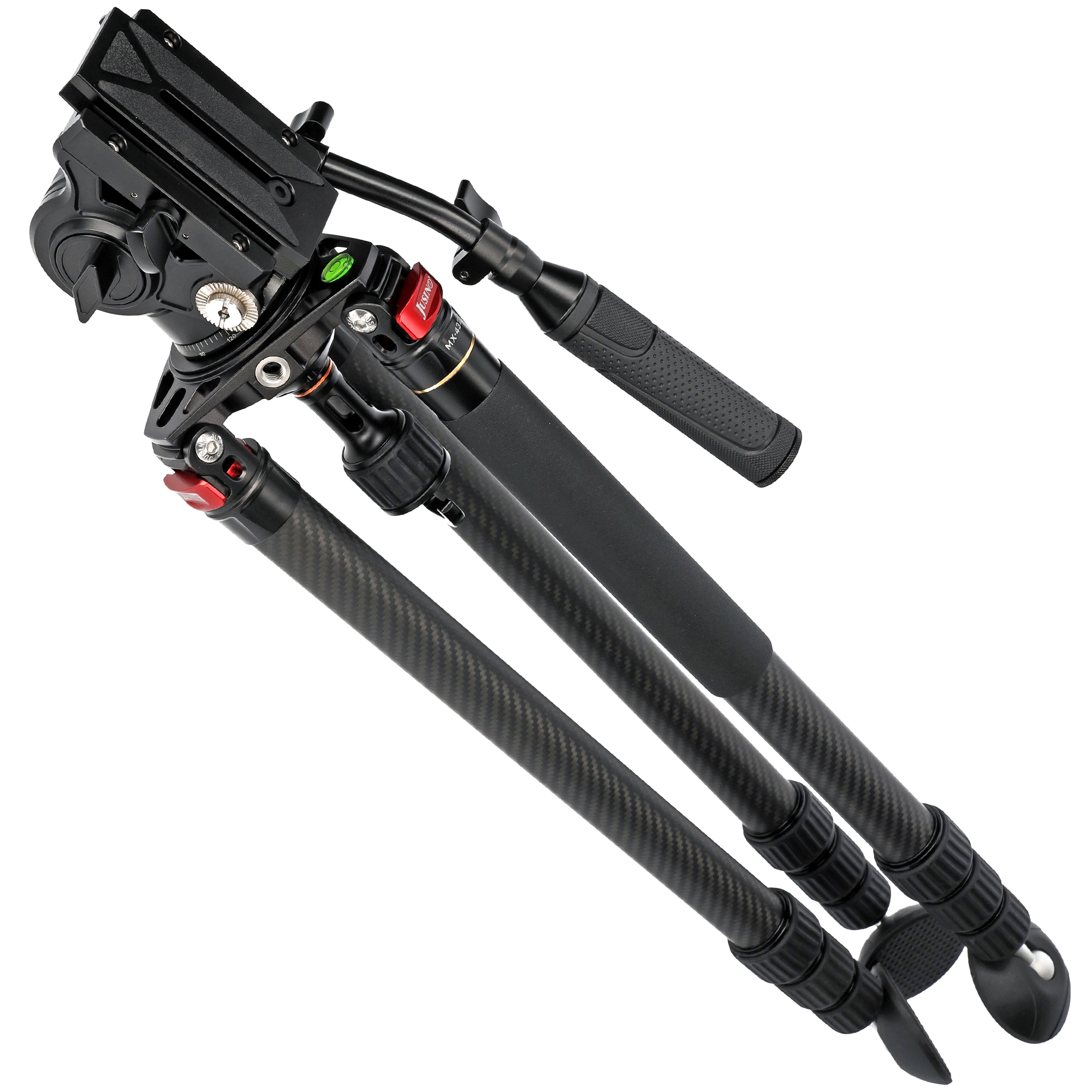 JUSINO Karbon Profi Videostativ & Kugelkopf Perfekt für Vogelaufnahmen 152,5cm 18Kg belastbar