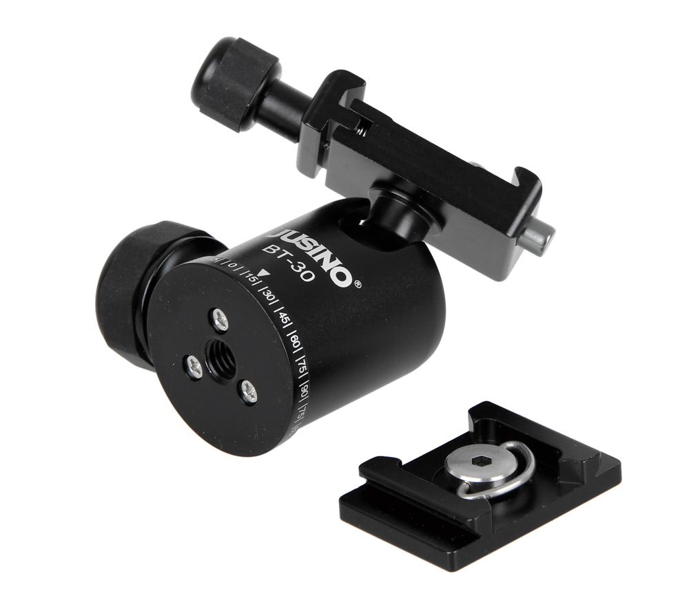 JUSINO BT-30 Handlicher Kugelkopf Stativkopf, 6kg Belastbarkeit JUSINO BT-30 Handlicher Kugelkopf Stativkopf, 6kg Belastbarkeit