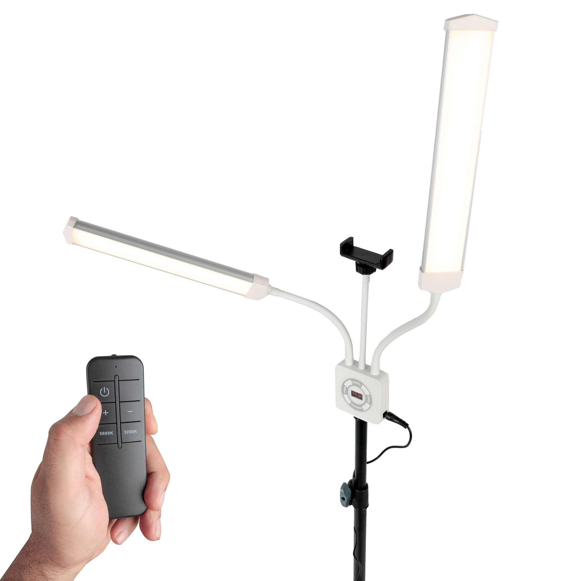 HD-100XJ-white_04.jpg Dual Arm Hautpflege Beauty Light für Fotografie & Live-Streaming