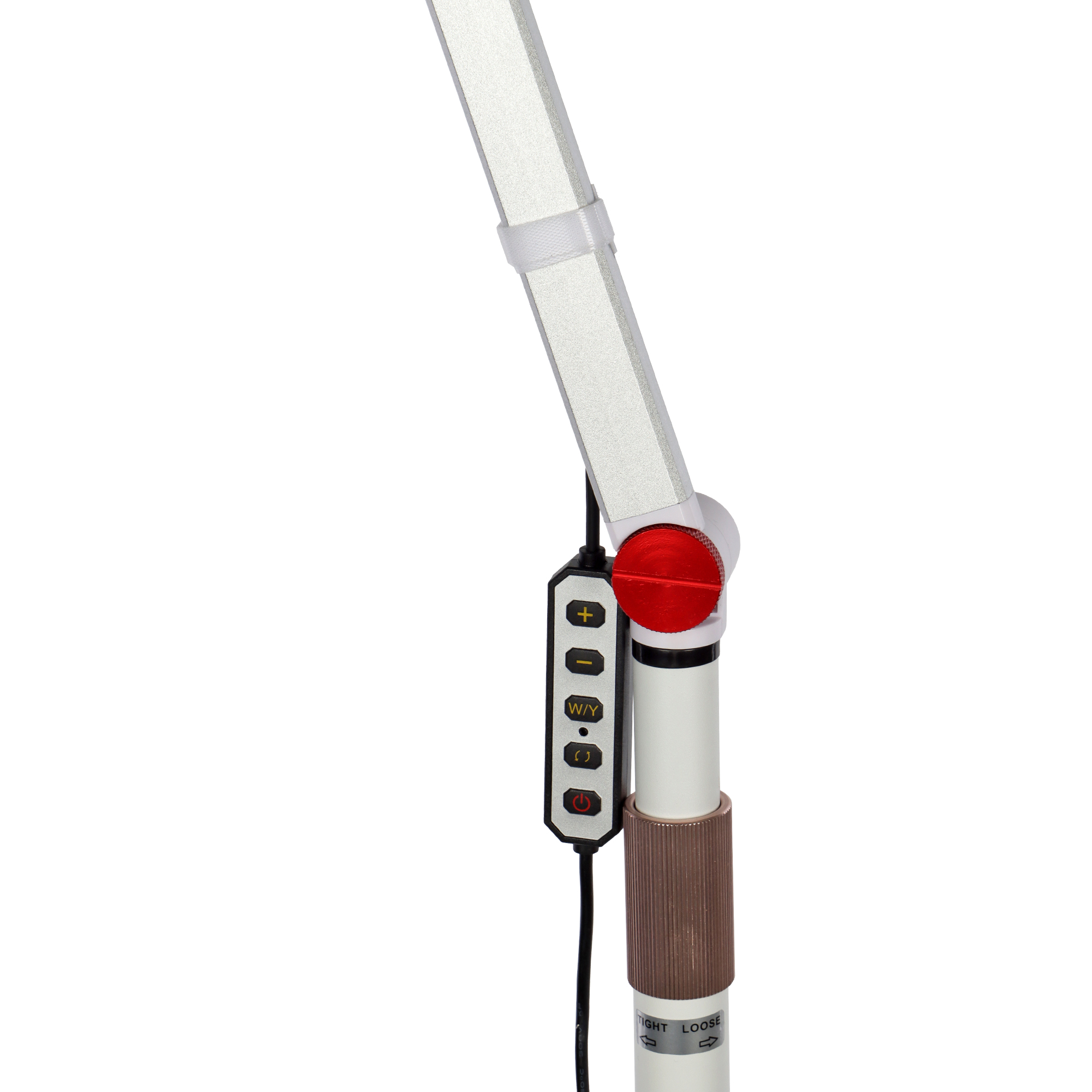HD-M600X_07.jpg LED Halbmondlampe Beauty Light Duale Farbtemperatur 4 Räder Arm Aluminium