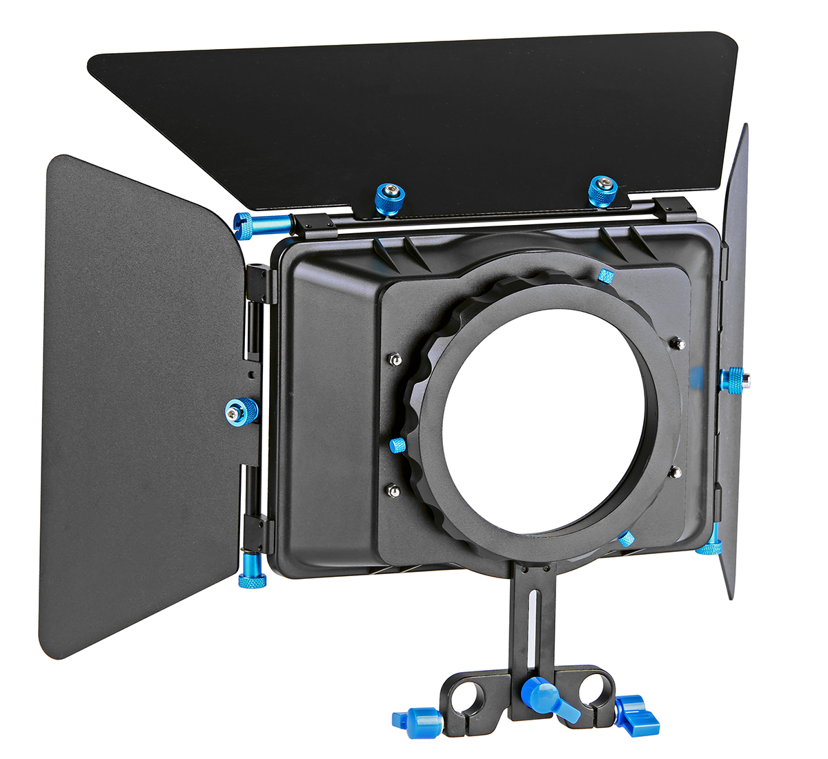 ayex D2-B Schulterstativ DSLR Rig mit verstellbarer Basisplatte, M4 Matte Box und Support Arm ayex D2-B Schulterstativ DSLR Rig mit verstellbarer Basisplatte, M4 Matte Box und Support Arm