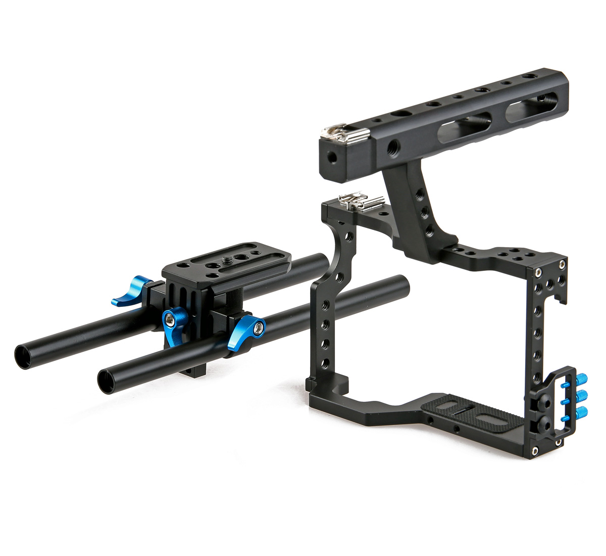 ayex Kamera Cage C5 für Sony A7, A7II, A7R, A7RII, A7S, A7SII und Panasonic Lumix DMC-GH4 ayex Kamera Cage C5 für Sony A7, A7II, A7R, A7RII, A7S, A7SII und Panasonic Lumix DMC-GH4