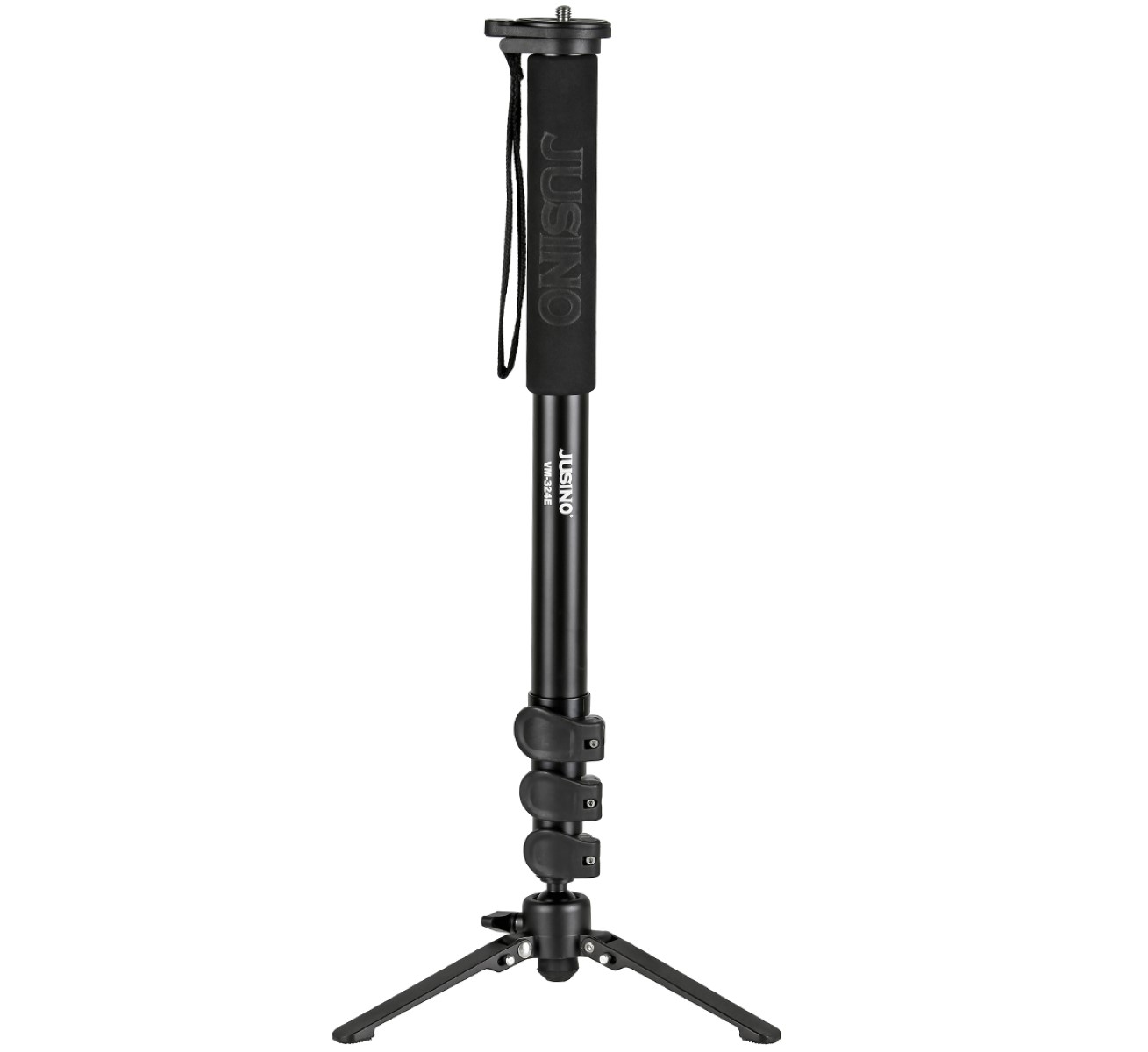 JUSINO Monopod mit abnehmbarem Fuß Tischstativ Schnellspann-Clips bis 170cm 12kg VM-324E
