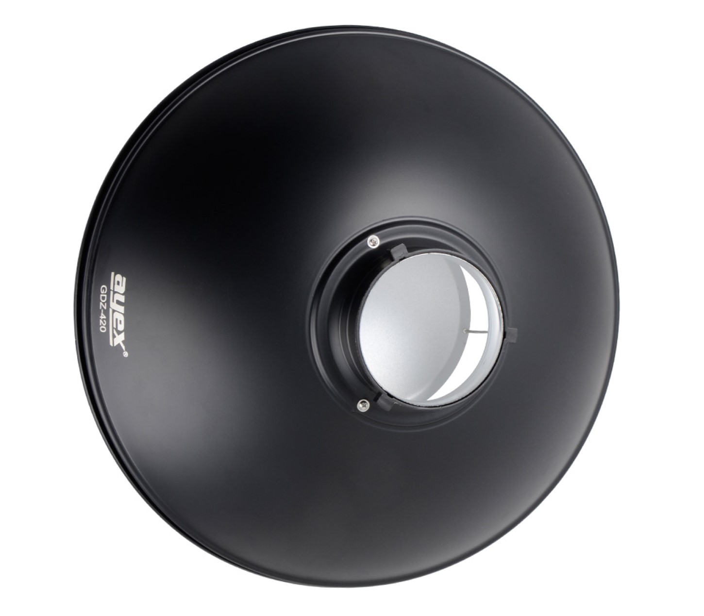 ayex Beauty Dish Lichtformer 42cm mit Systemblitz-Halter, inkl. Wabenvorsatz und Diffusor