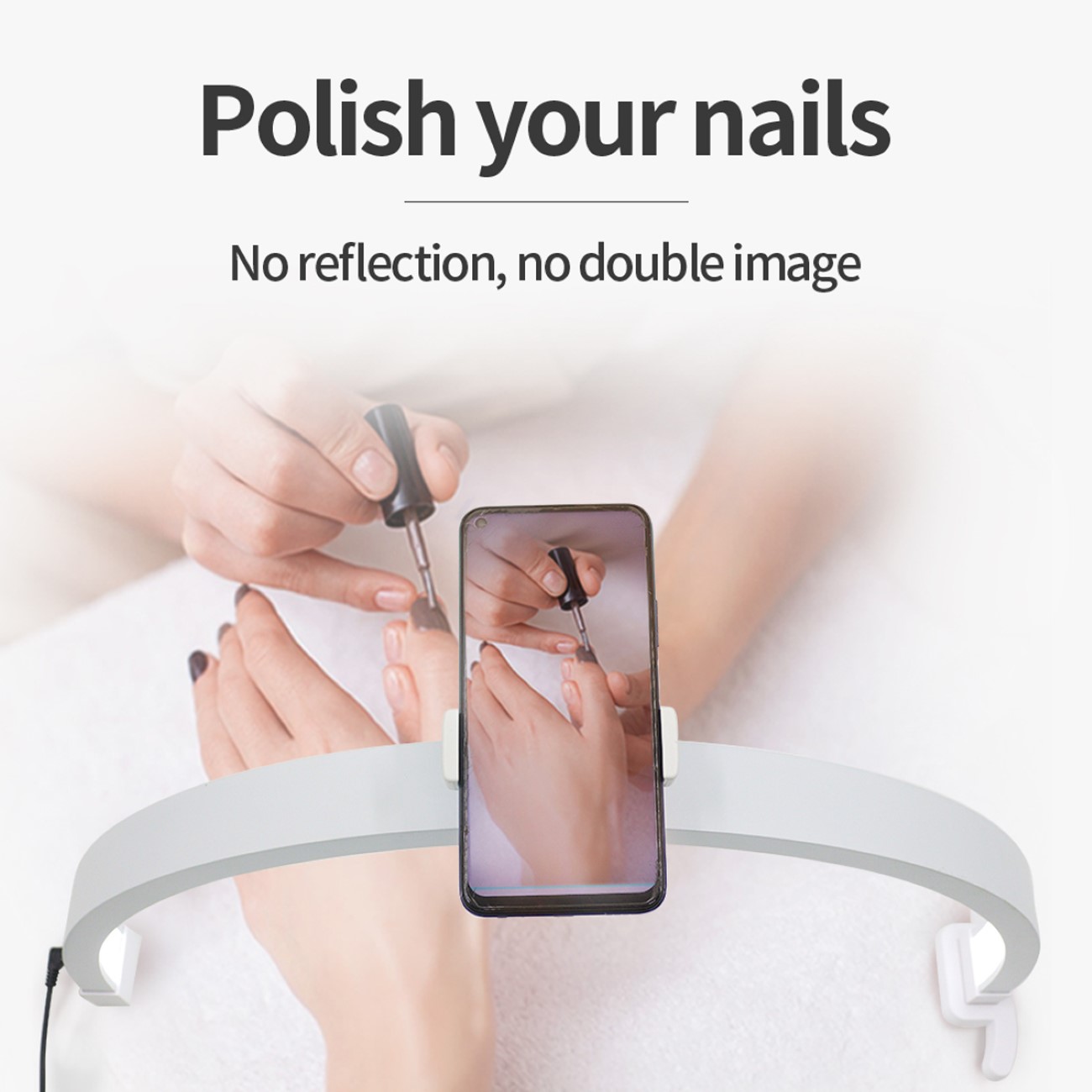 Halbmond Beauty Light für zB. für Nagelkunst und Wimpern HD-M12X weiß - 5 (Custom).jpg Halbmond Beauty Light für zB. für Nagelkunst und Wimpern