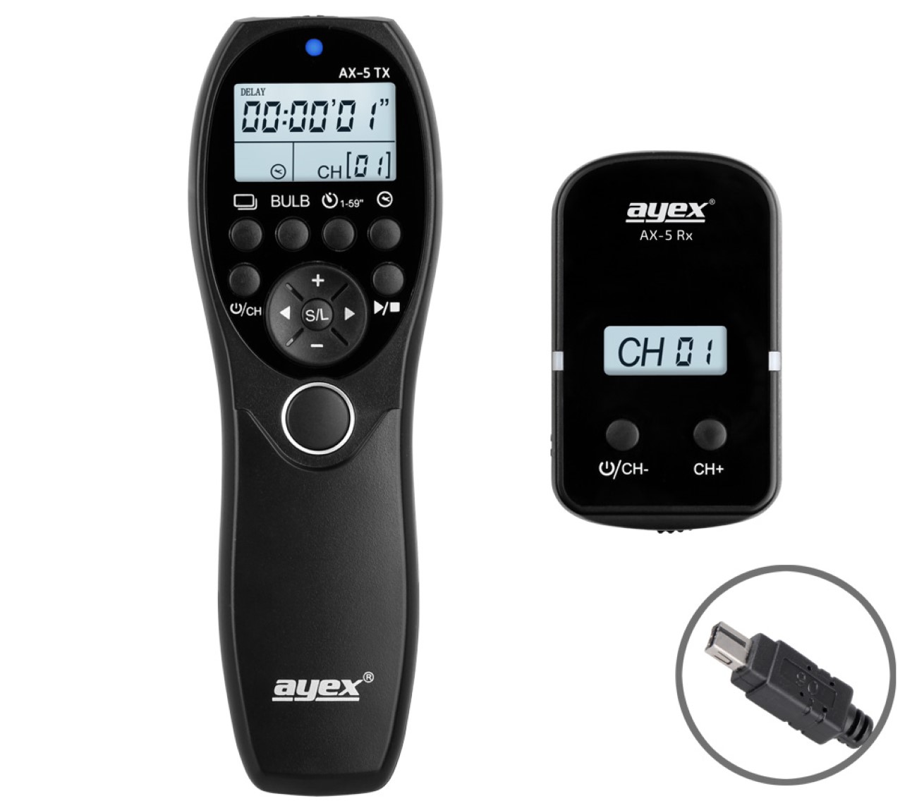 Funk Timer Fernauslöser AX-5 DC2 zB Nikon Z7 Z6 D7500 D7100 D750 D610 D90 D5600 D3300