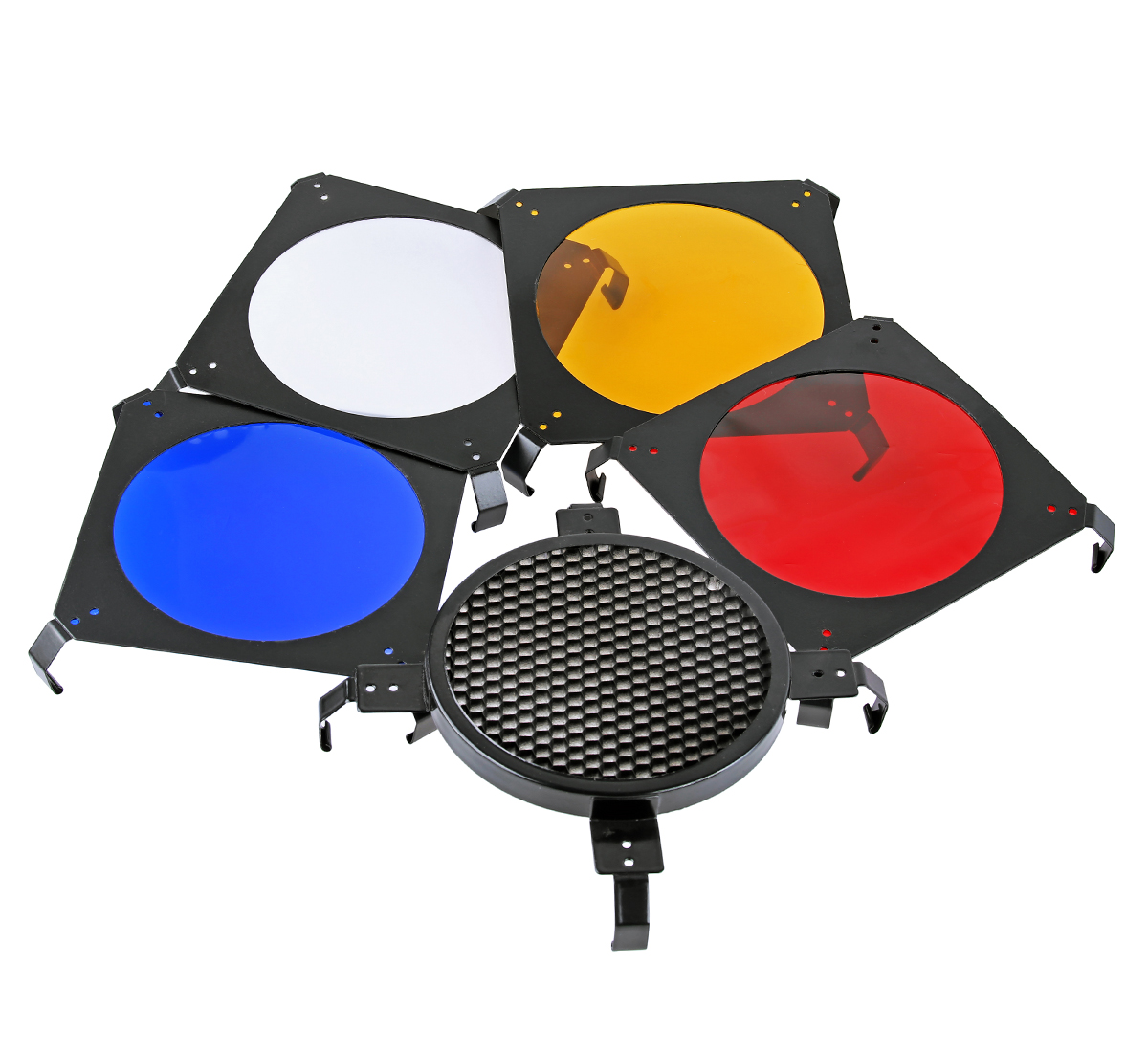 ayex Studio Abschirmklappen Set mit Wabenaufsatz und Farbfiltern ayex Studio Abschirmklappen Set mit Wabenaufsatz und Farbfiltern