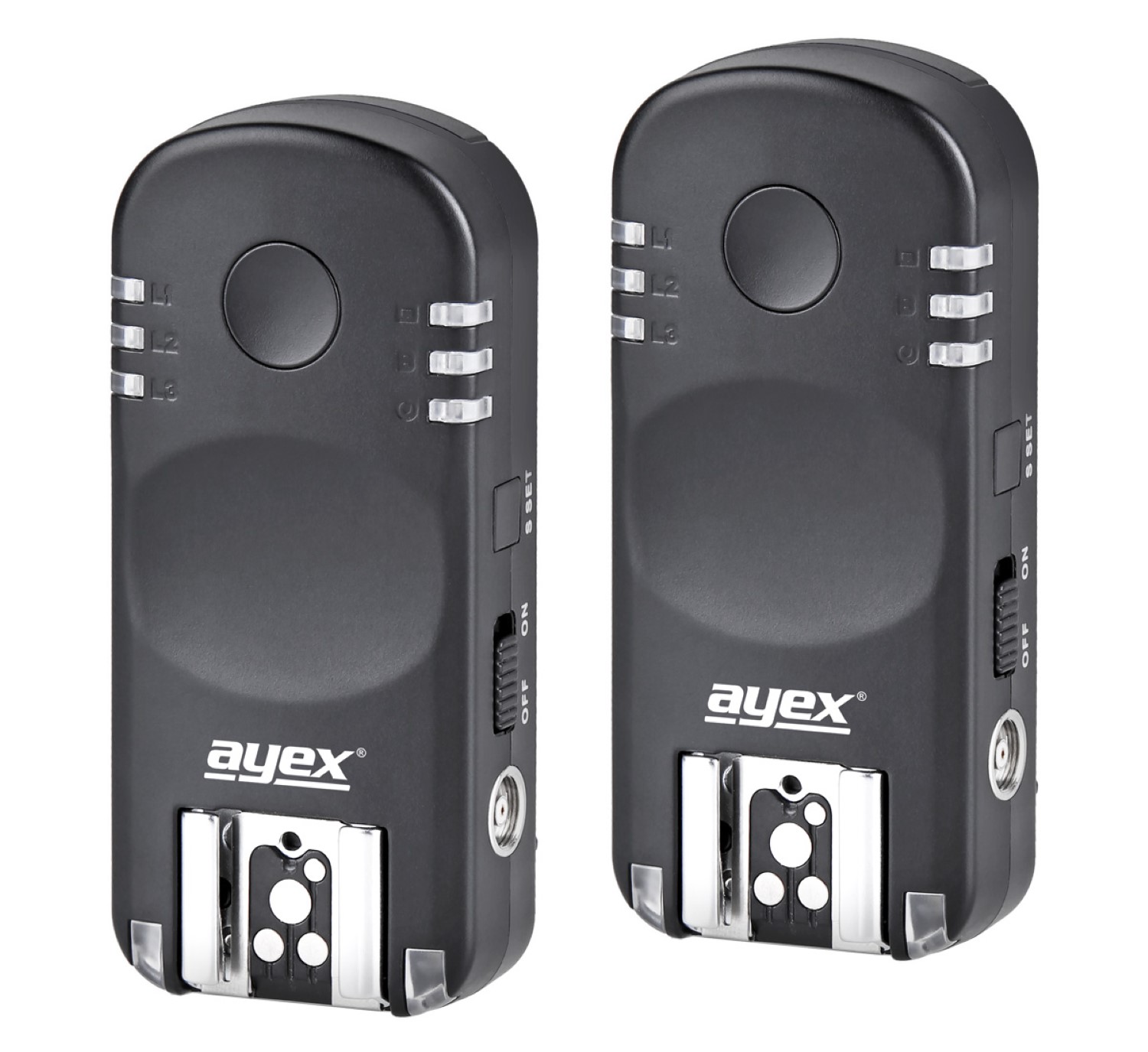 ayex AX-BA1 Funk Blitzauslöser und Fernauslöser für Nikon Kameras, Blitz & Kameraauslöser inkl. 3 Transceivern ayex AX-BA1 Funk Blitzauslöser und Fernauslöser für Nikon Kameras, Blitz & Kameraauslöser inkl. 3 Transceivern