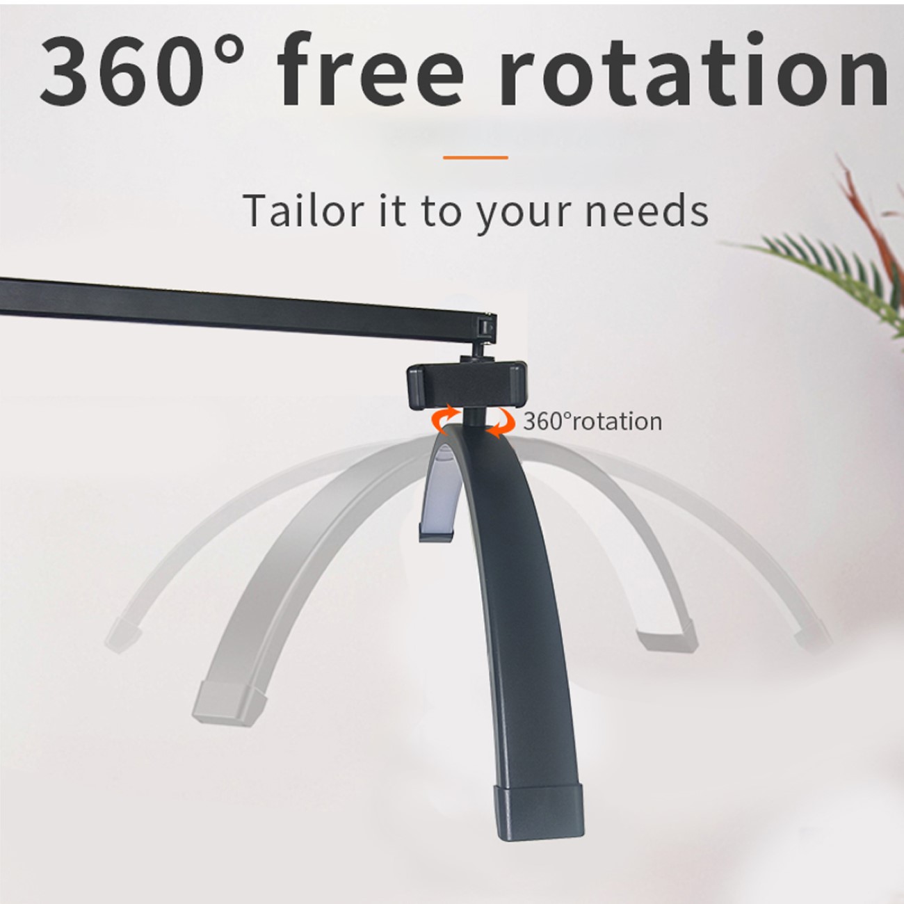 Professionelle LED Halbmondlampe für Wimpernverlängerung Duale Farbtemperatur 4 Räder & Arm Aluminium - 7 (Custom).jpg LED Halbmondlampe Beauty Light Duale Farbtemperatur 4 Räder Arm Aluminium