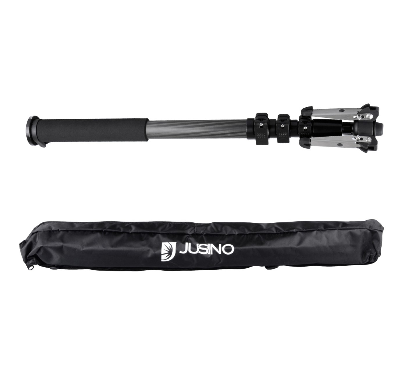 JUSINO Carbon Monopod mit Standspinne Clipverschlüsse bis 12kg VM-361EC JUSINO Carbon Monopod mit Standspinne Clipverschlüsse bis 12kg VM-361EC