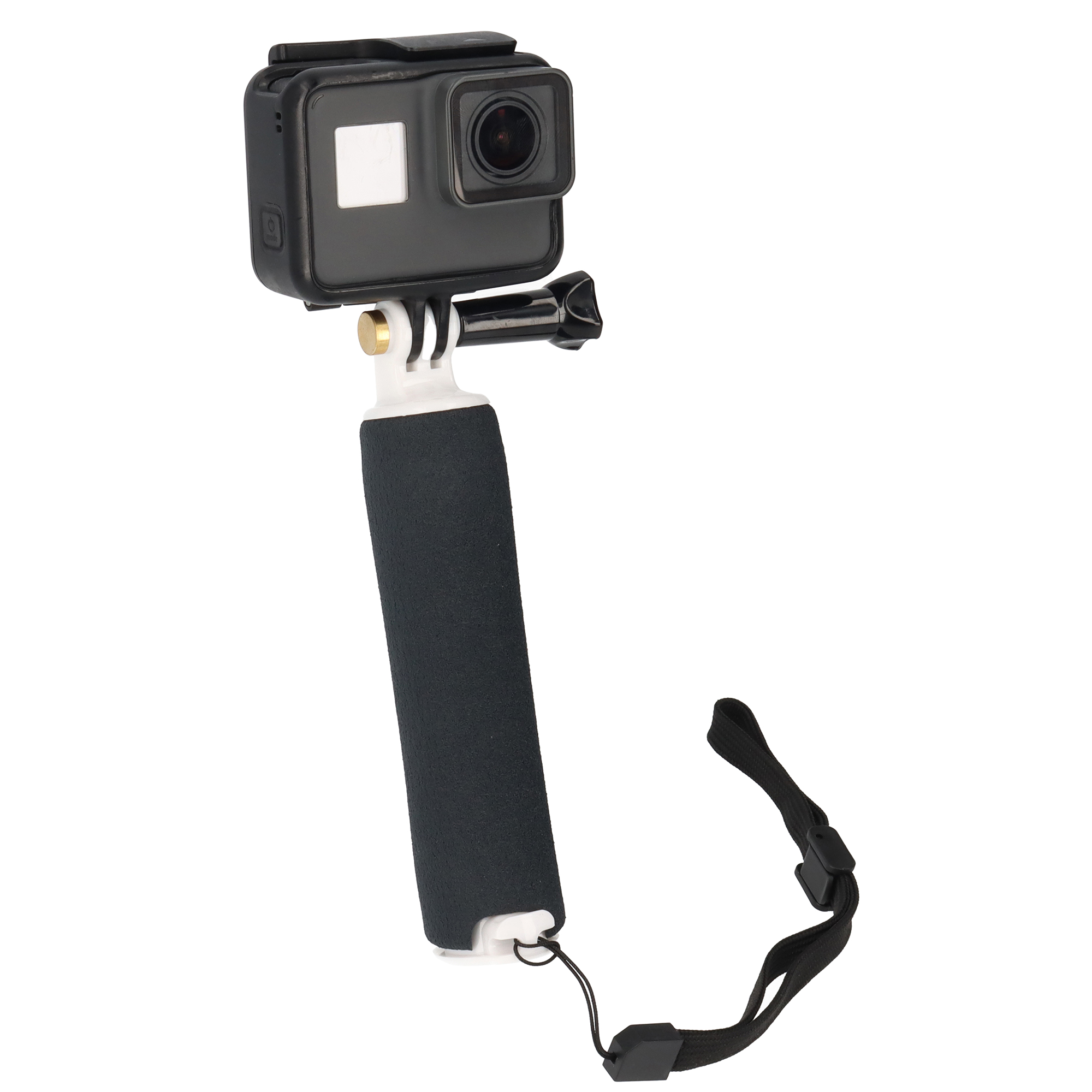 Handgriff für Action-Cams wie GoPro Hand-Stabilisator weiß Handgriff für Action-Cams wie GoPro Hand-Stabilisator weiß