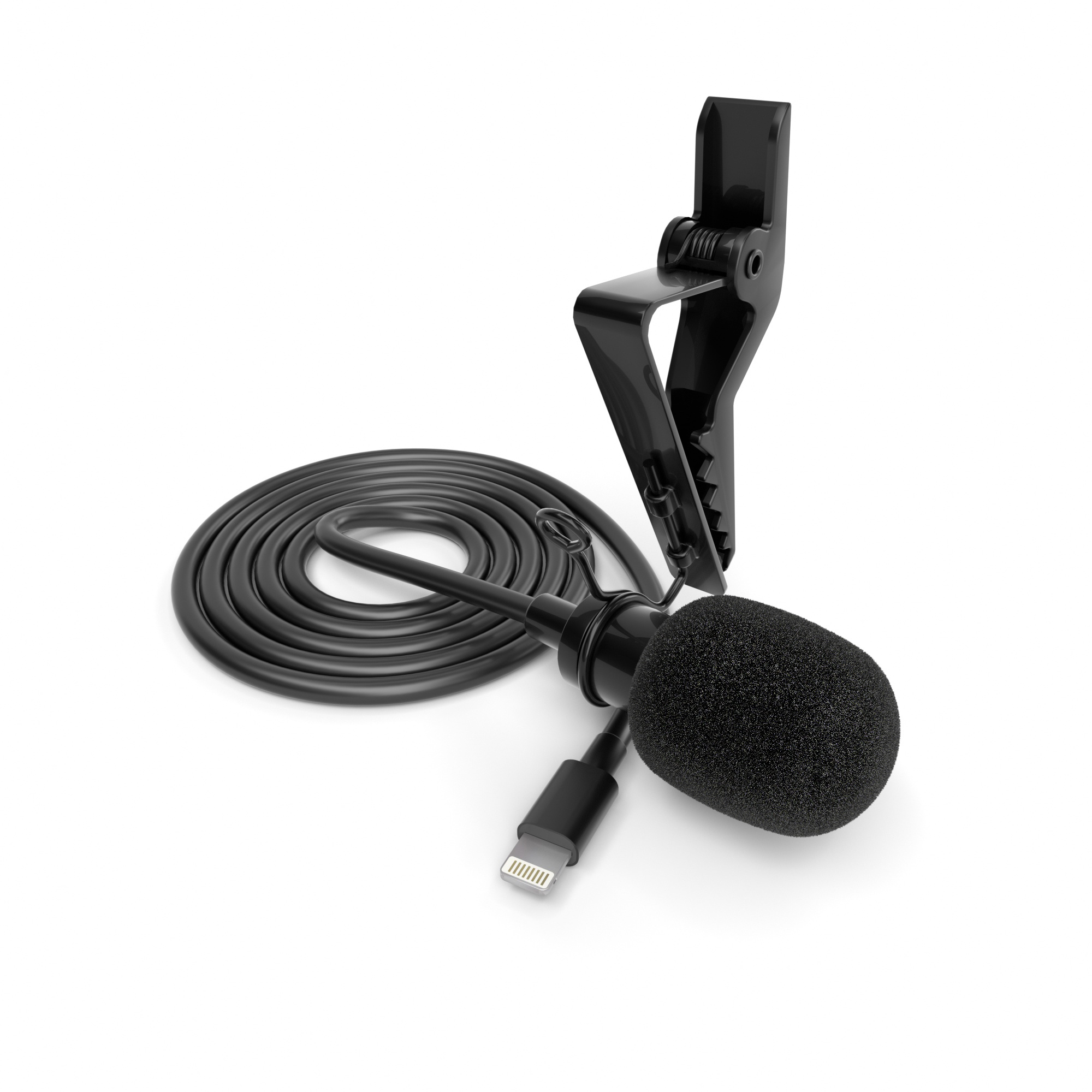Lavalier Mikrofon für iPhone iPad Windschutz & Klemme perfekt für Interviews Livestreams Lightning