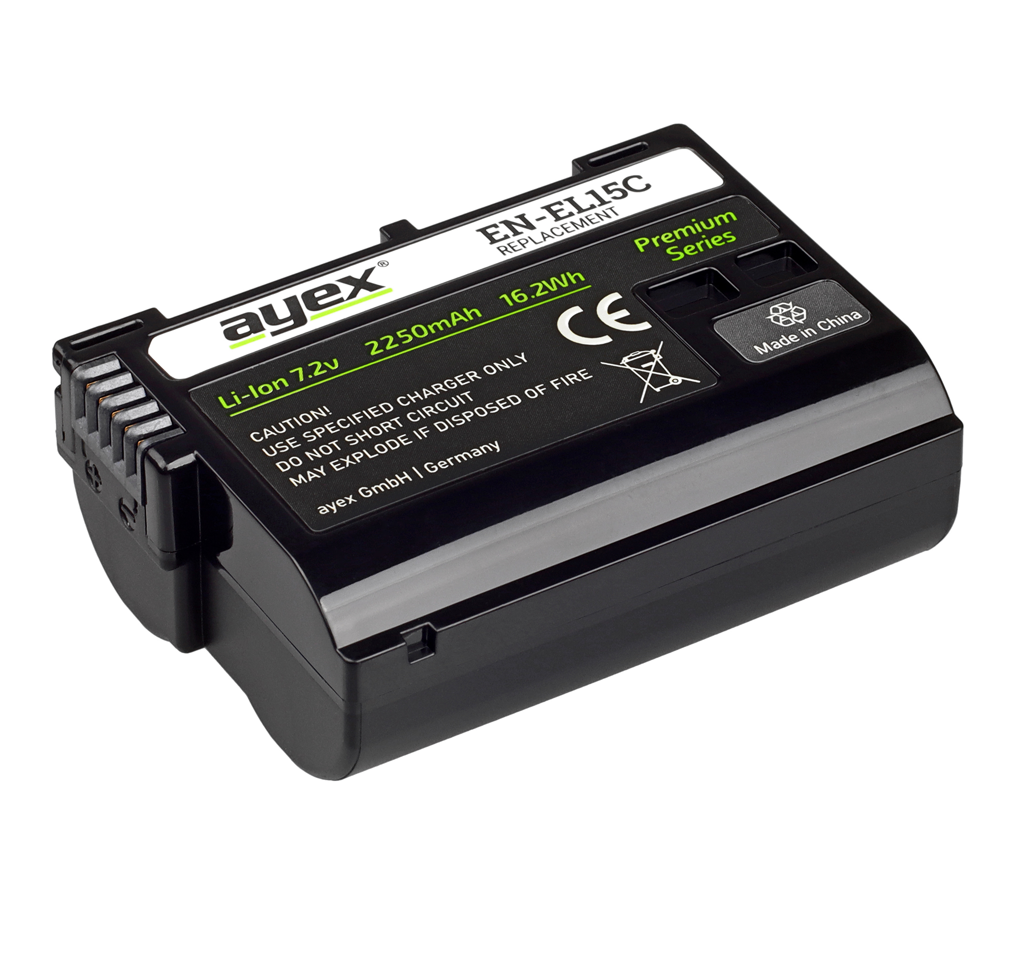 EN-EL15C Premium-Akku für zB Nikon Z7 II Z6 D7500 D7000 D850 D750 D610 D800E lange Laufzeit 2250mAh EN-EL15C Premium-Akku für zB Nikon Z7 II Z6 D7500 D7000 D850 D750 D610 D800E lange Laufzeit 2250mAh