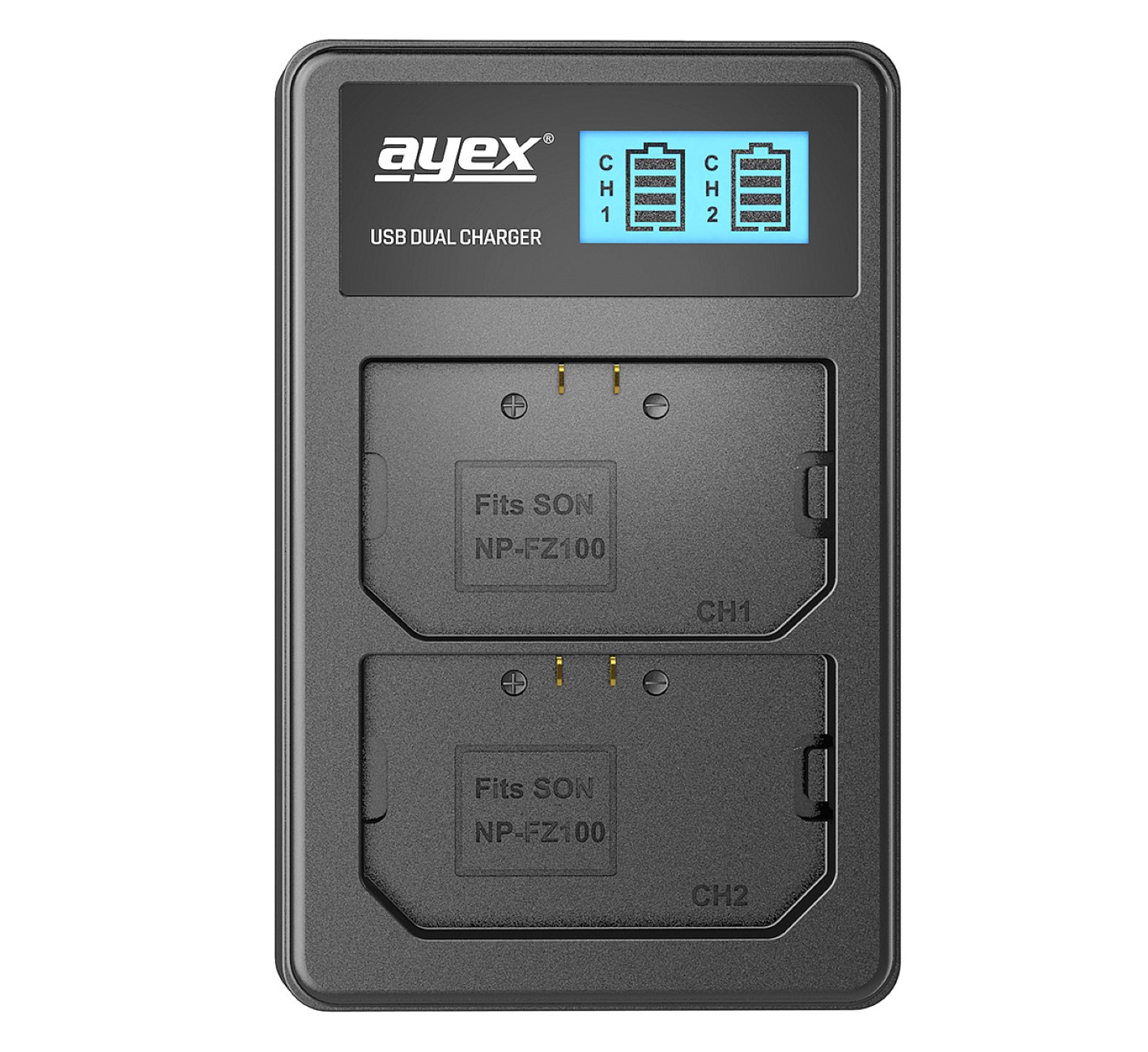 USB Dual Ladegerät für Sony NP-FZ100 Akkus beleuchtetes Display Ladestandanzeige USB Dual Ladegerät für Sony NP-FZ100 Akkus beleuchtetes Display Ladestandanzeige