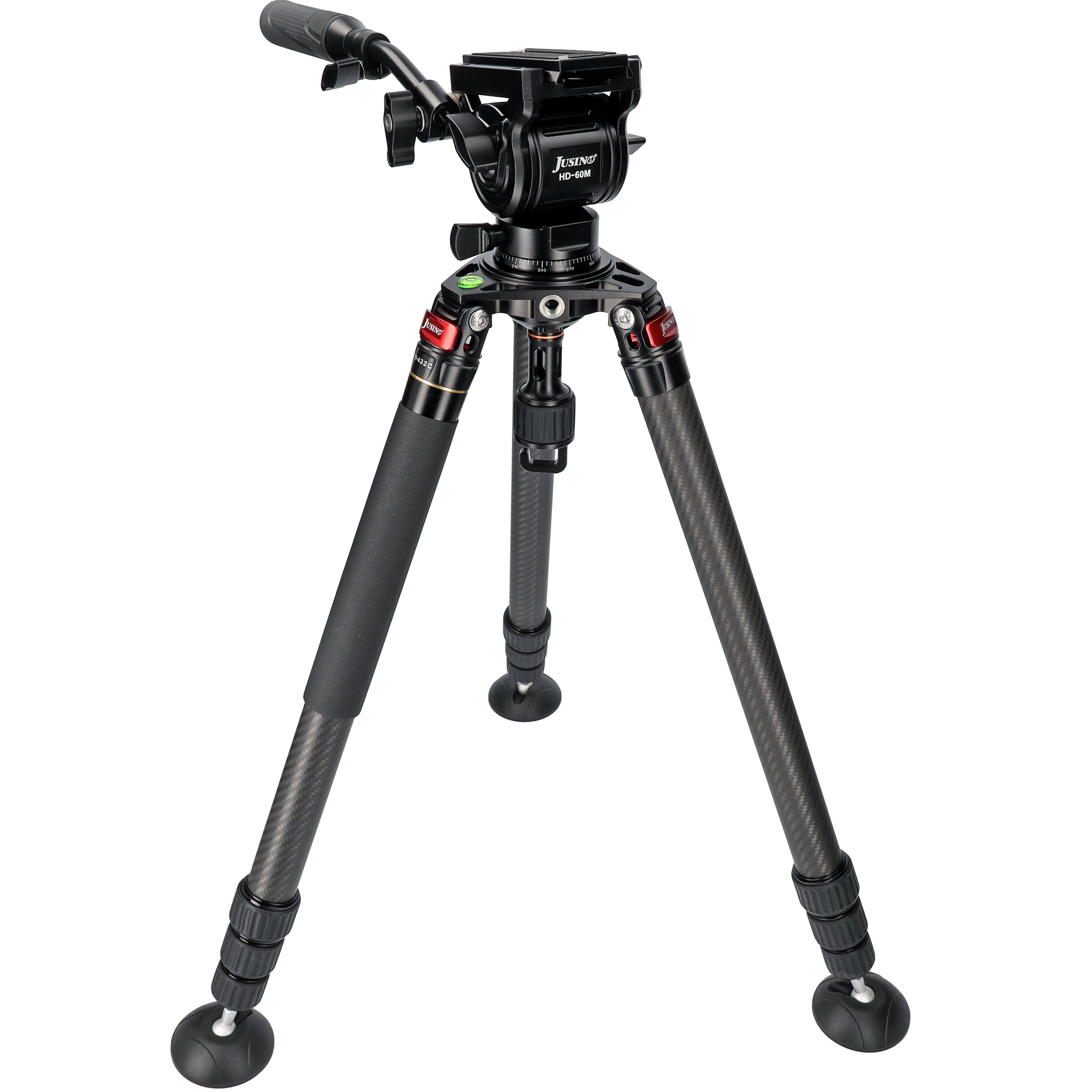 JUSINO Karbon Profi Videostativ & Kugelkopf Perfekt für Vogelaufnahmen 152,5cm 18Kg belastbar