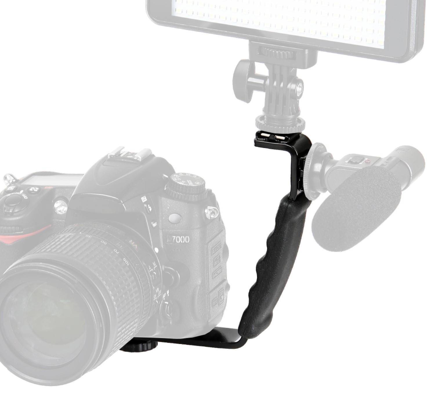 Blitzlichthalter in L-Form passt für die meisten Kameras und Camcorder. Bequemer Handgriff LS-37 Blitzlichthalter in L-Form passt für die meisten Kameras und Camcorder. Bequemer Handgriff LS-37