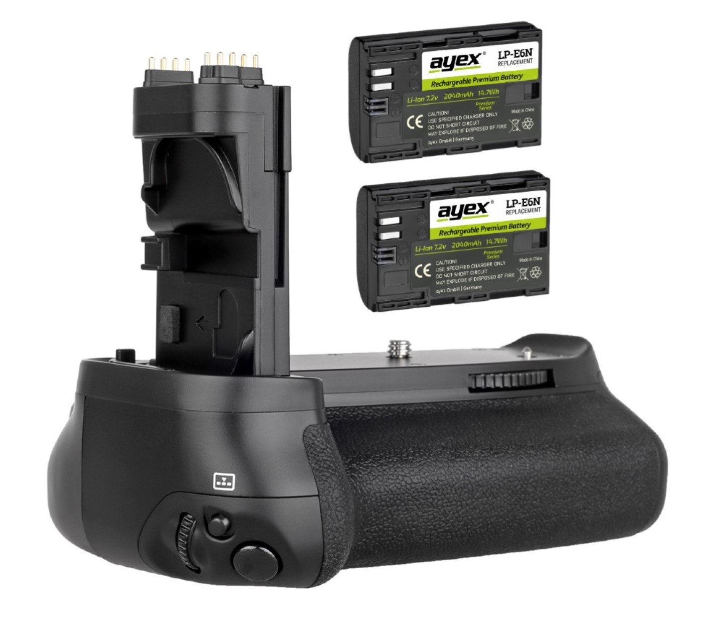 Batteriegriff Set für Canon EOS 90D 80D 70D + 2x LP-E6N Akku wie BG-E14 Batteriegriff Set für Canon EOS 90D 80D 70D + 2x LP-E6N Akku wie BG-E14